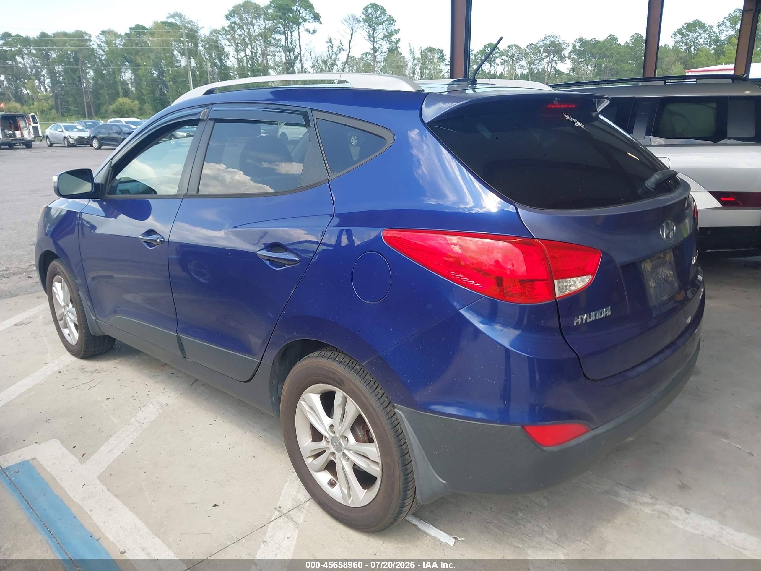 2012 Hyundai Tucson Gls Blue vin: KM8JUCAC7CU442432