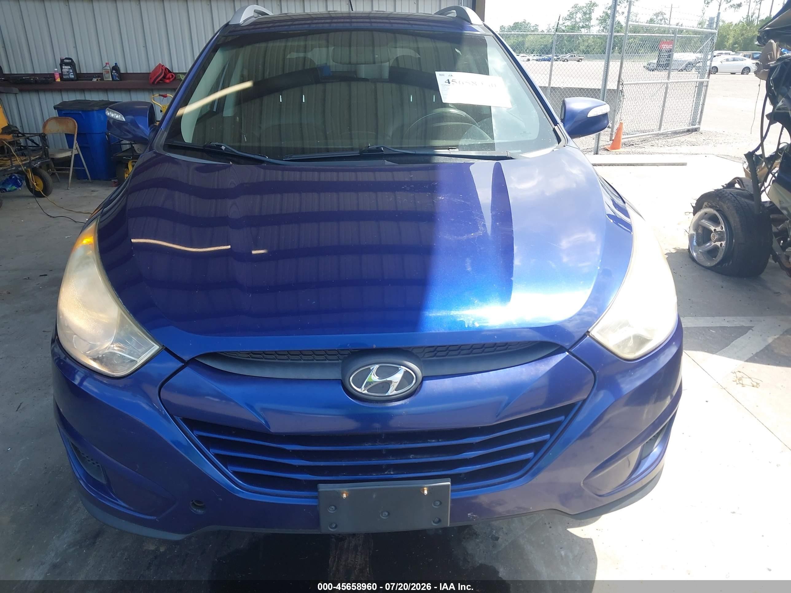 2012 Hyundai Tucson Gls Blue vin: KM8JUCAC7CU442432