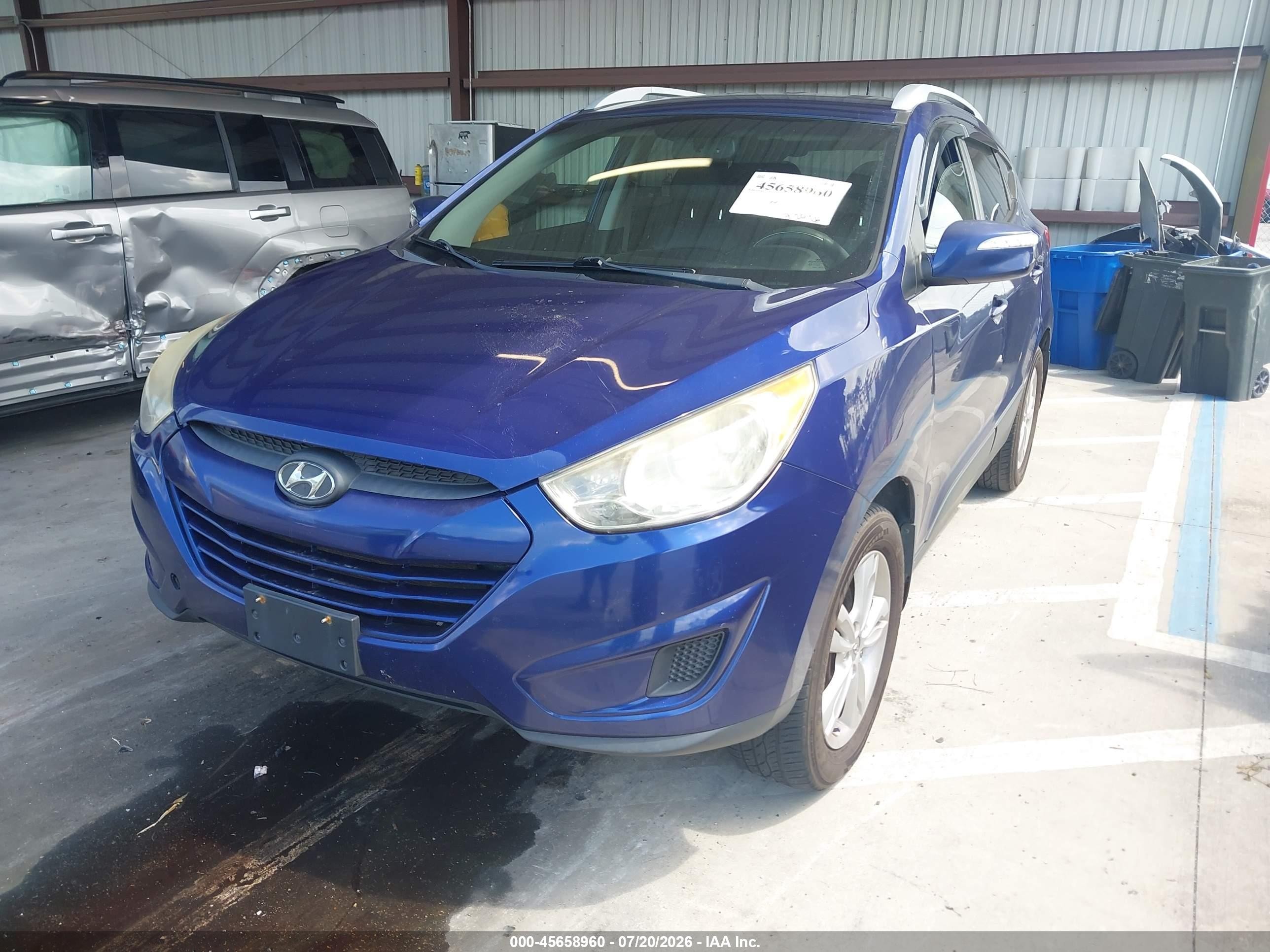 2012 Hyundai Tucson Gls Blue vin: KM8JUCAC7CU442432
