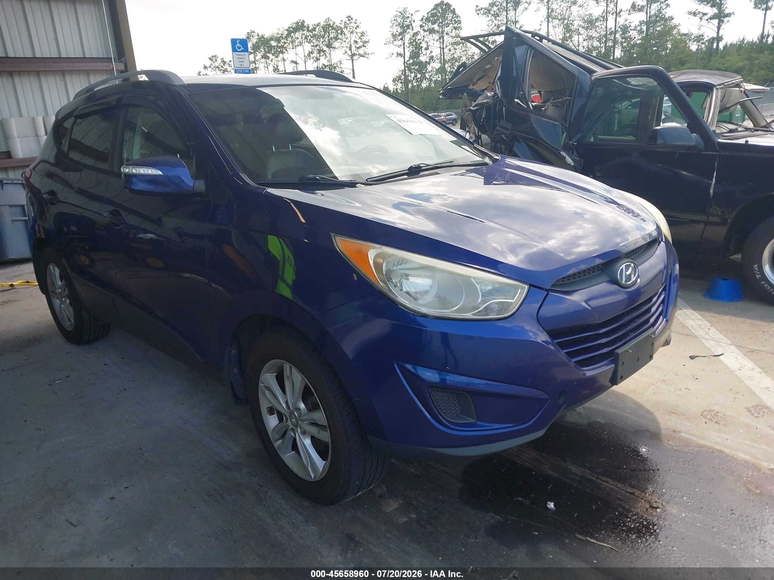 2012 Hyundai Tucson Gls Blue vin: KM8JUCAC7CU442432