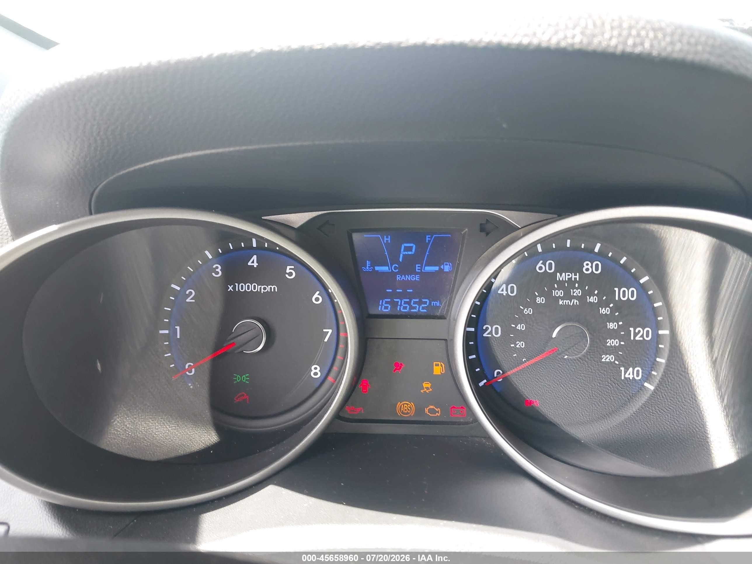 2012 Hyundai Tucson Gls Blue vin: KM8JUCAC7CU442432