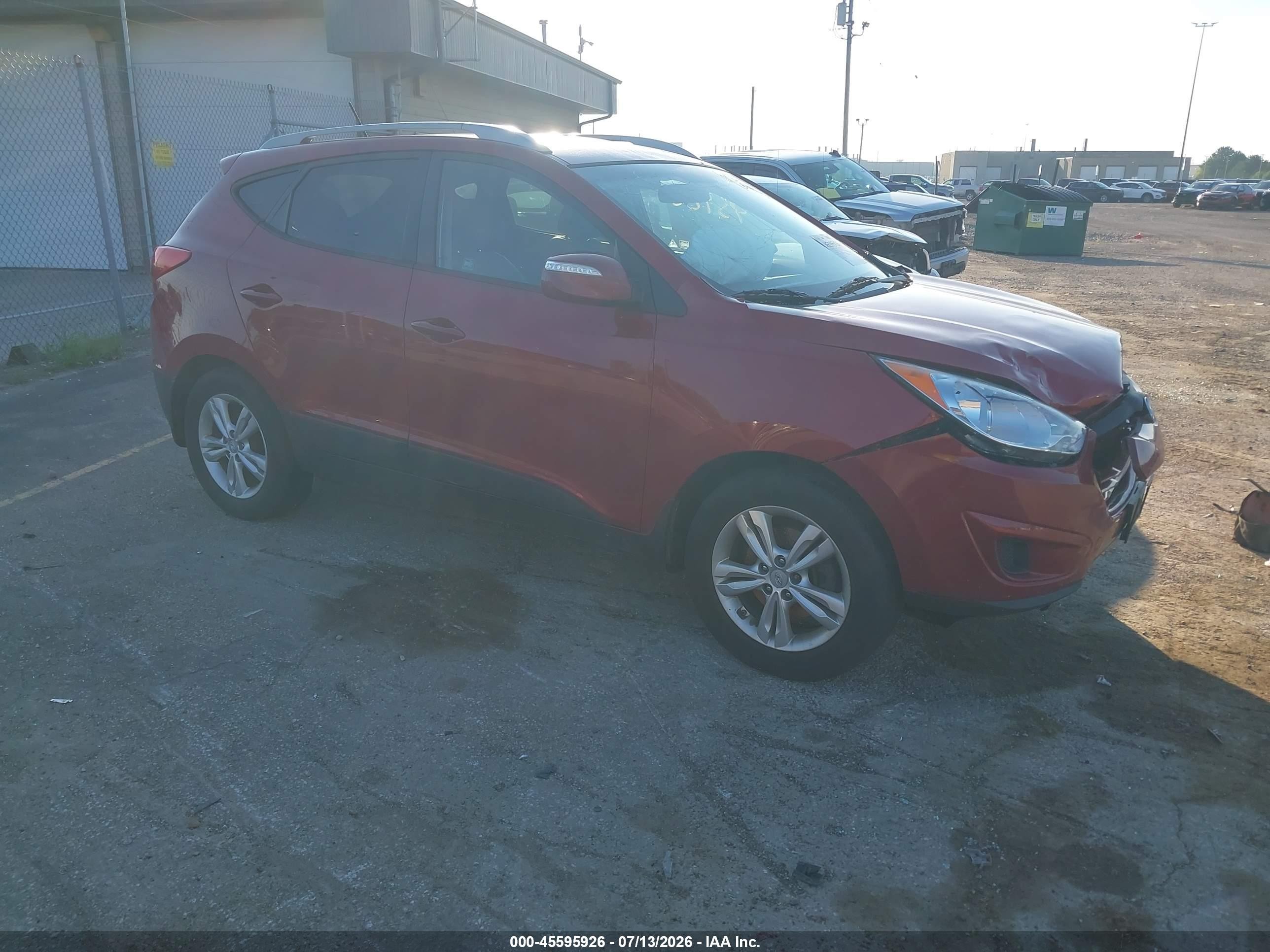 2012 Hyundai Tucson Gls Red vin: KM8JUCAC7CU509983