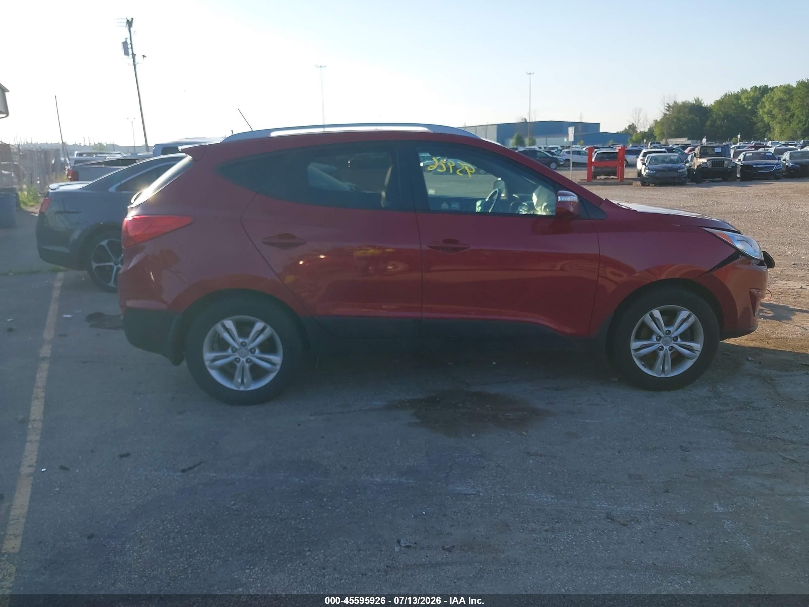 2012 Hyundai Tucson Gls Red vin: KM8JUCAC7CU509983