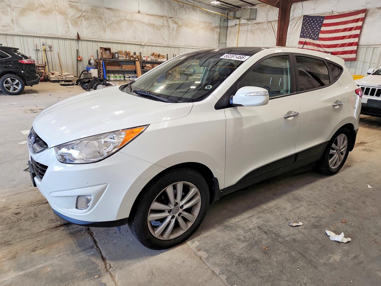 2012 Hyundai Tucson Limited White vin: KM8JUCAC7CU543924