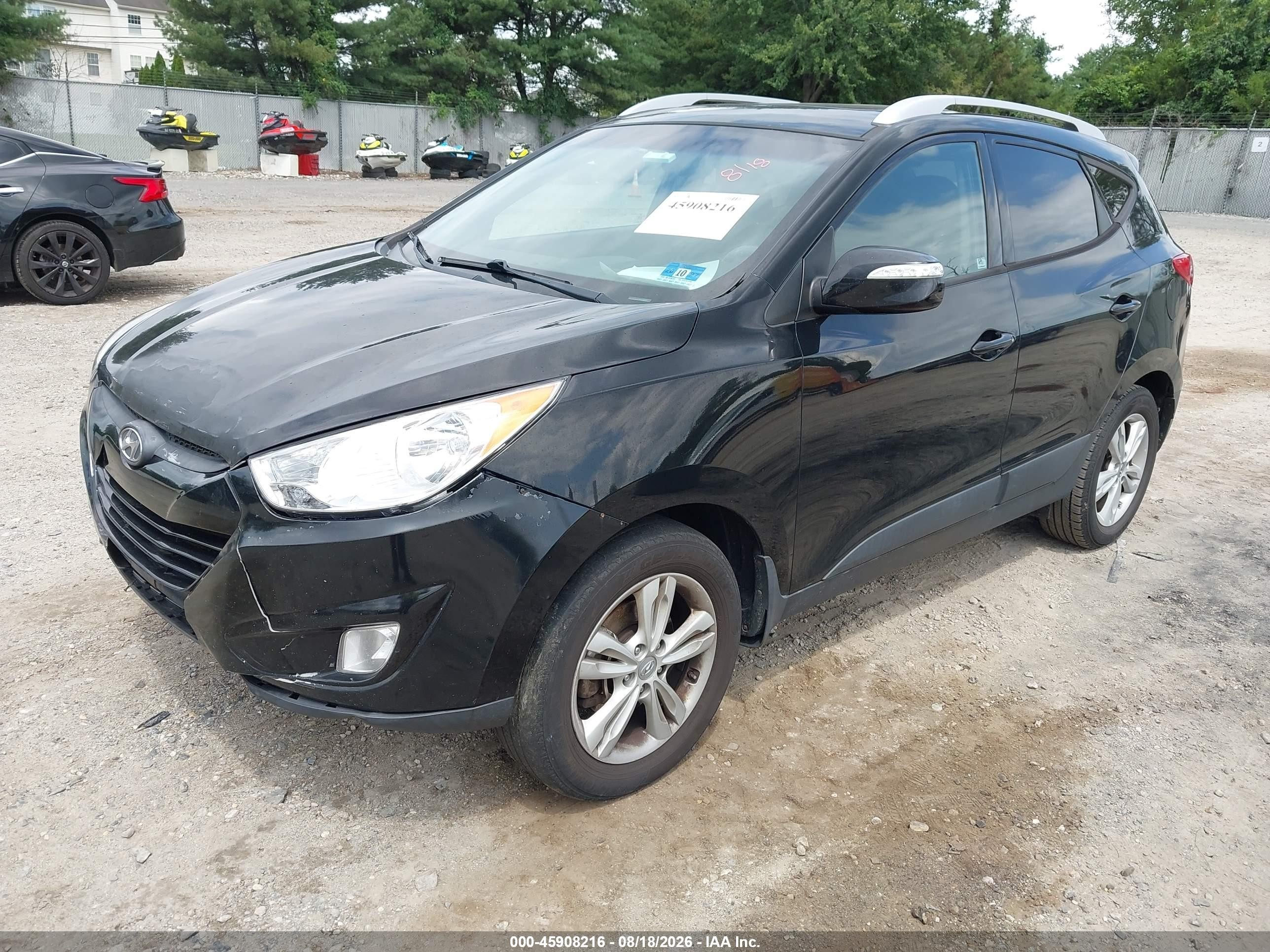 2013 Hyundai Tucson Gls Black vin: KM8JUCAC7DU583003