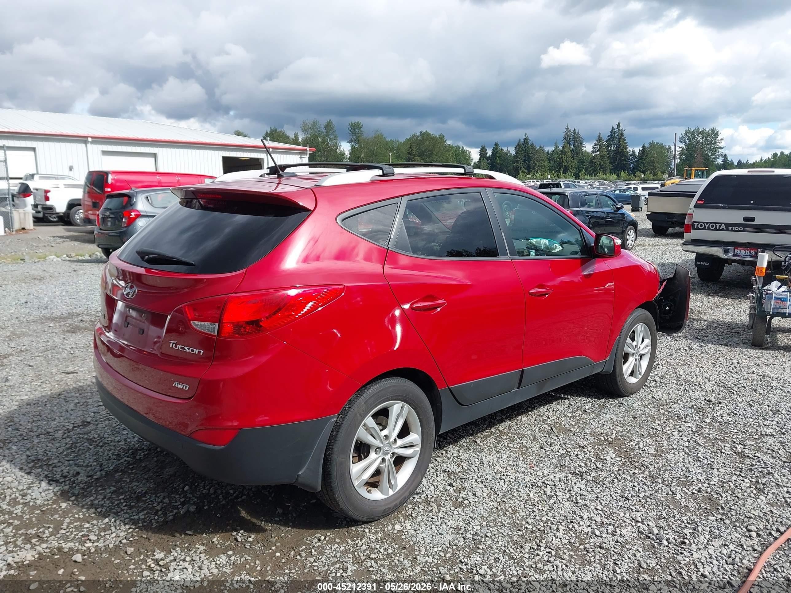 2013 Hyundai Tucson Gls Red vin: KM8JUCAC7DU672750