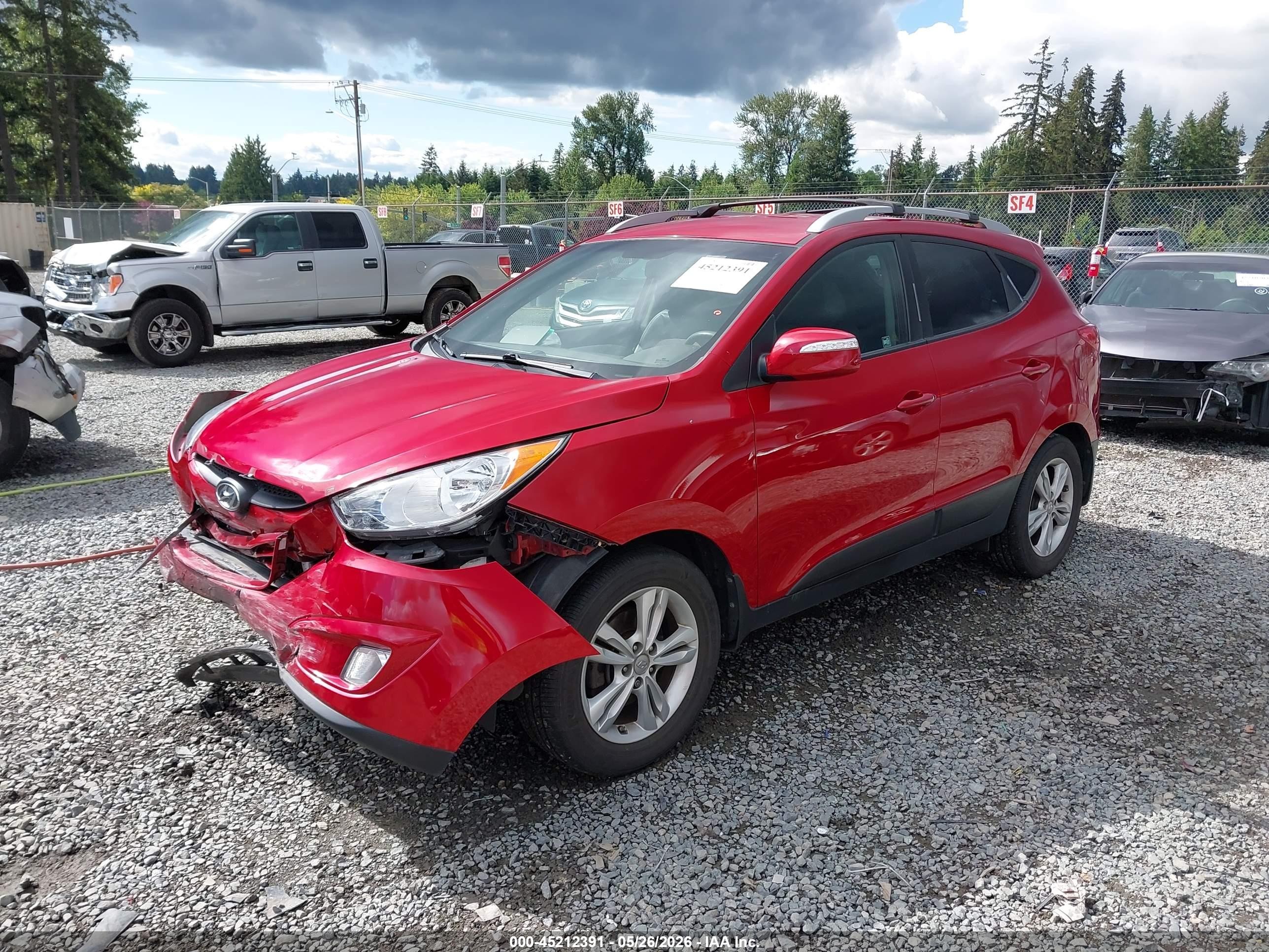 2013 Hyundai Tucson Gls Red vin: KM8JUCAC7DU672750