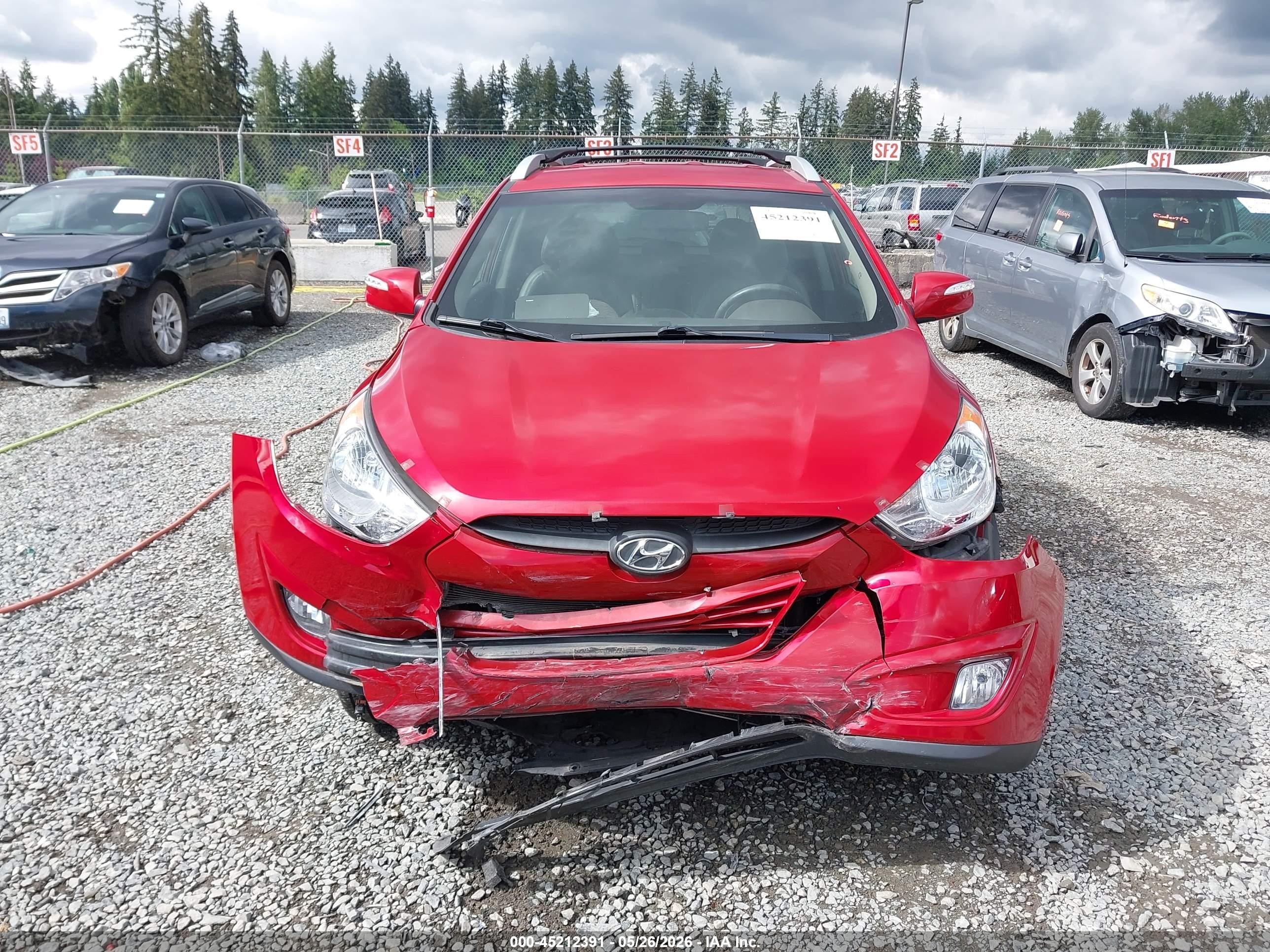 2013 Hyundai Tucson Gls Red vin: KM8JUCAC7DU672750