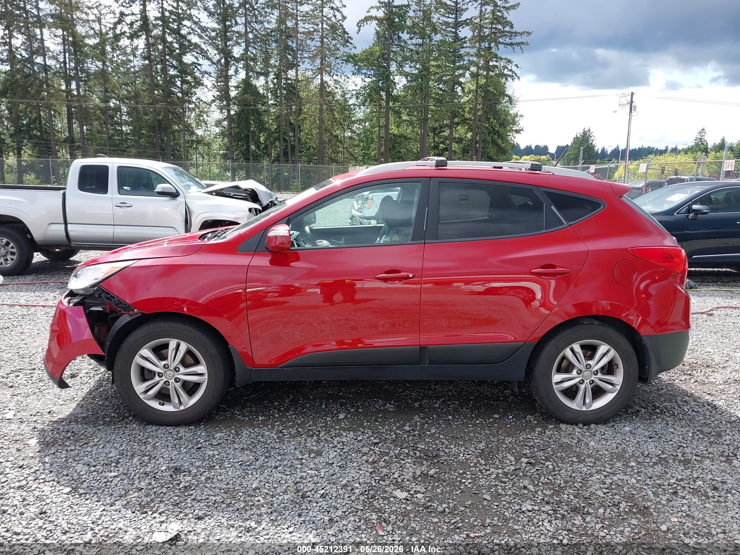 2013 Hyundai Tucson Gls Red vin: KM8JUCAC7DU672750