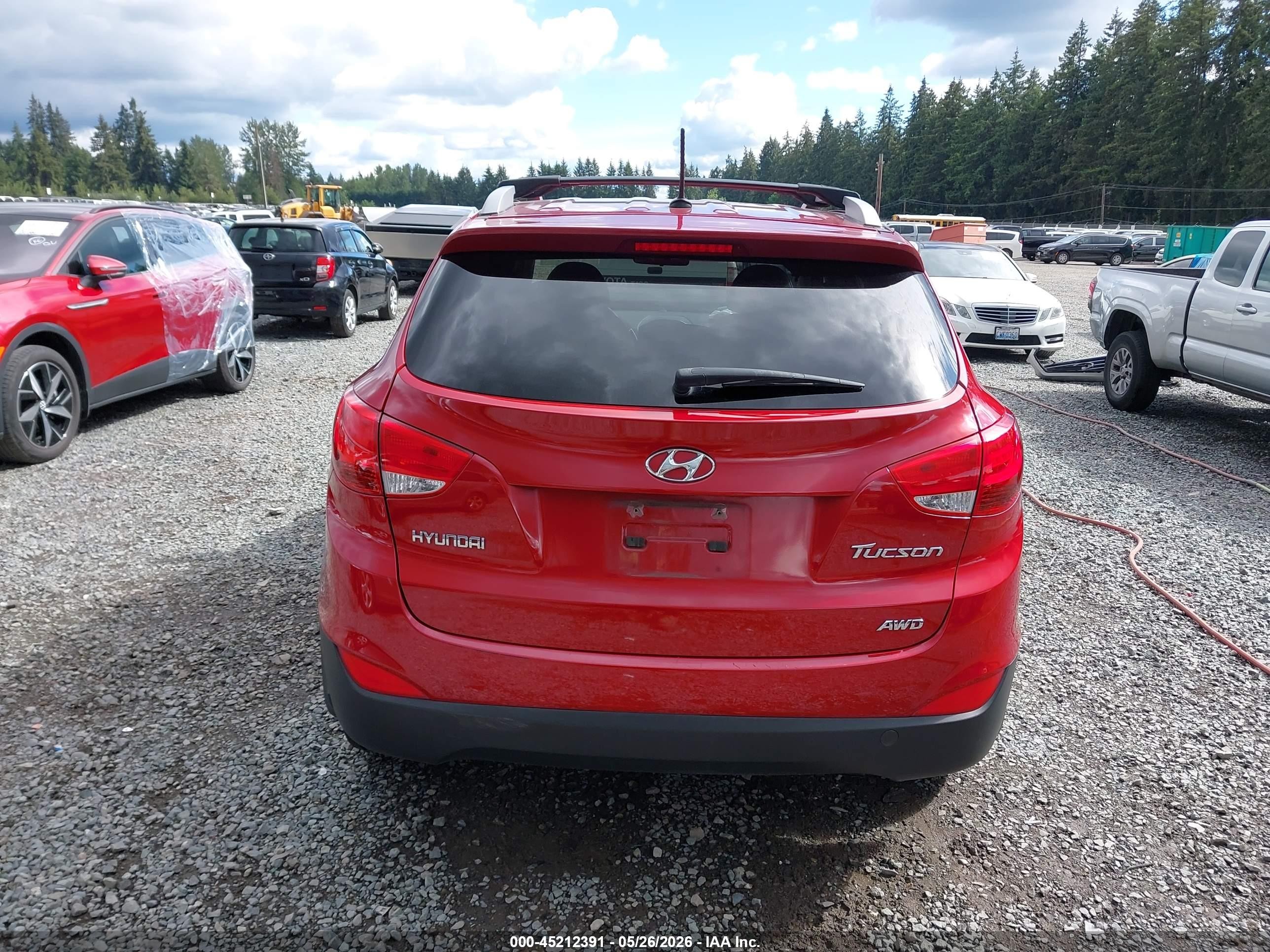 2013 Hyundai Tucson Gls Red vin: KM8JUCAC7DU672750
