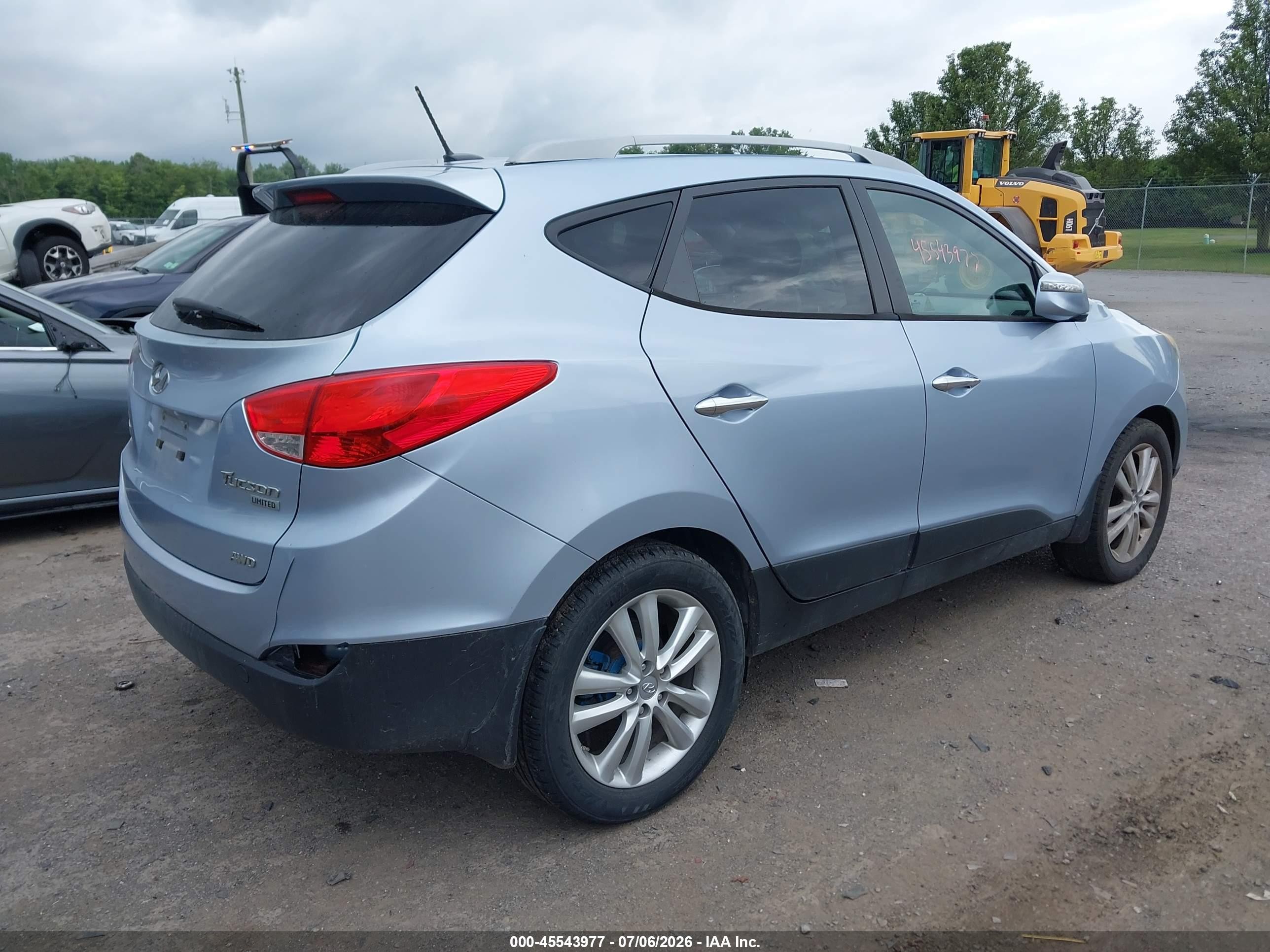 2010 Hyundai Tucson Limited Light Blue vin: KM8JUCAC8AU054008