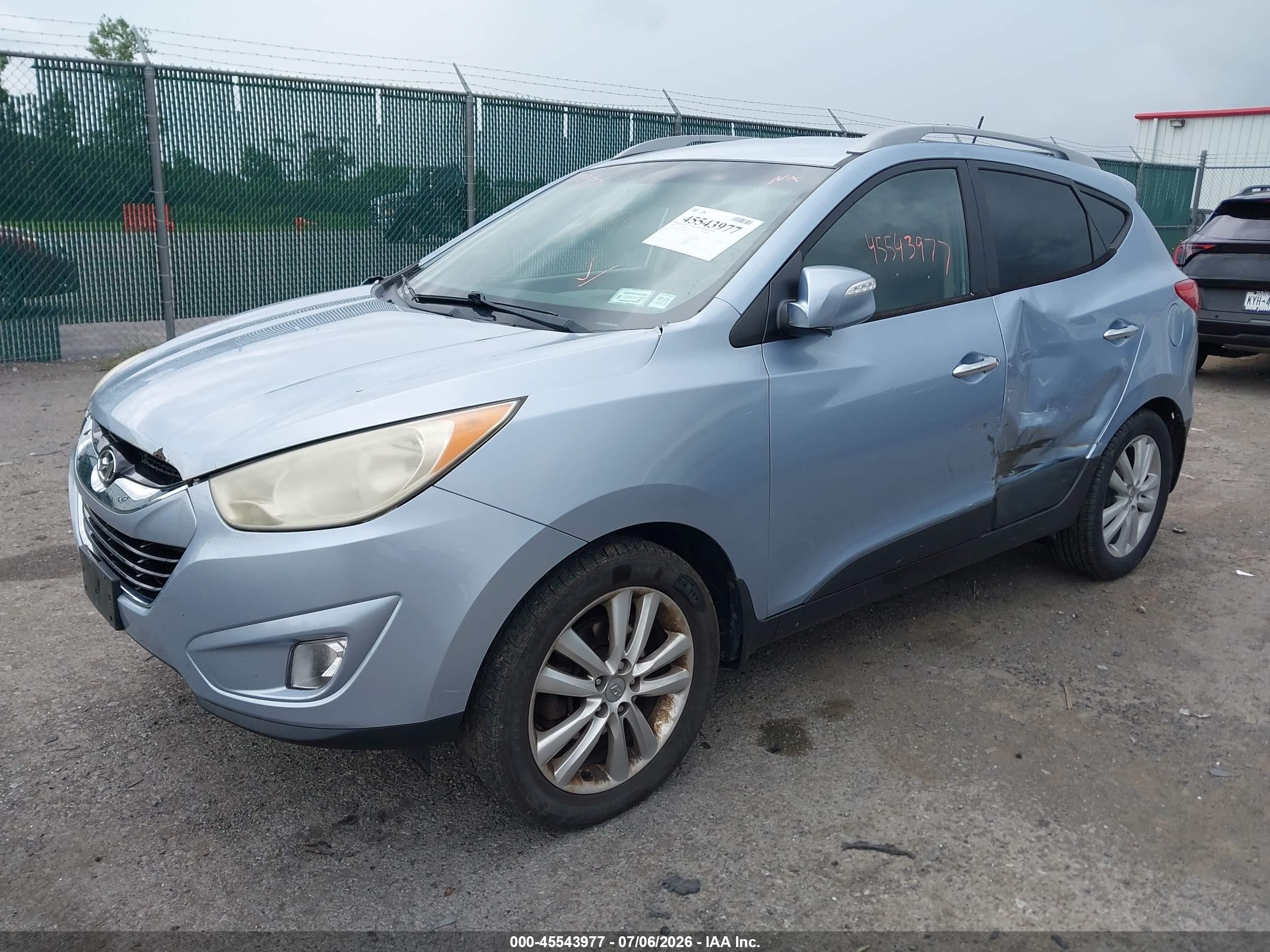 2010 Hyundai Tucson Limited Light Blue vin: KM8JUCAC8AU054008