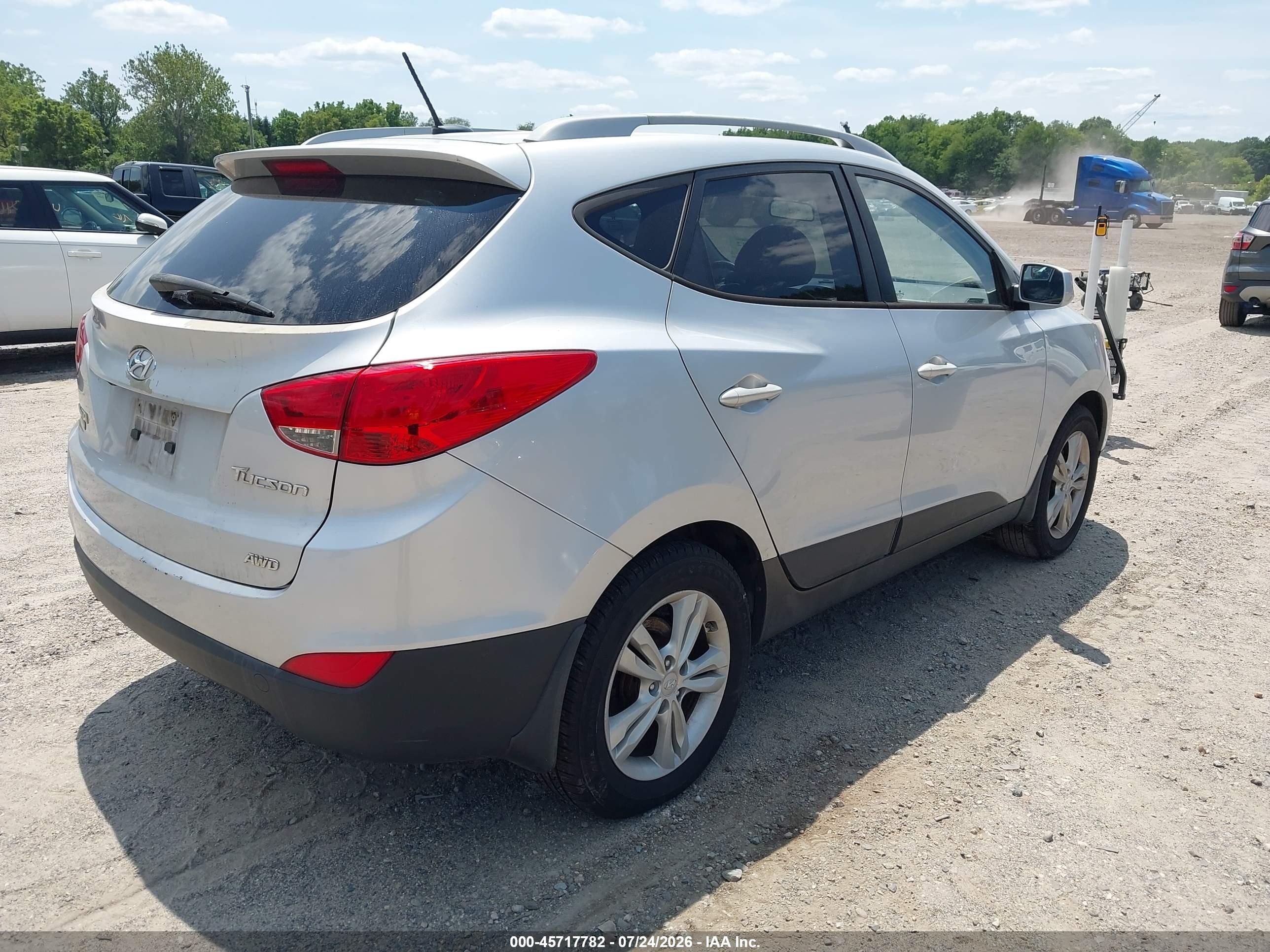 2011 Hyundai Tucson Gls Серый vin: KM8JUCAC8BU186297