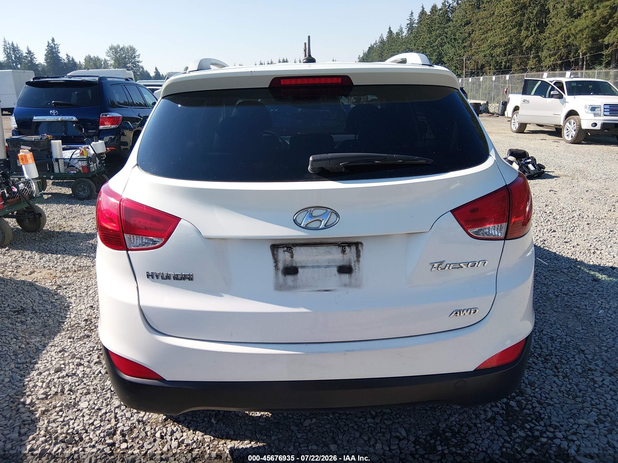 2012 Hyundai Tucson Gls White vin: KM8JUCAC8CU352853