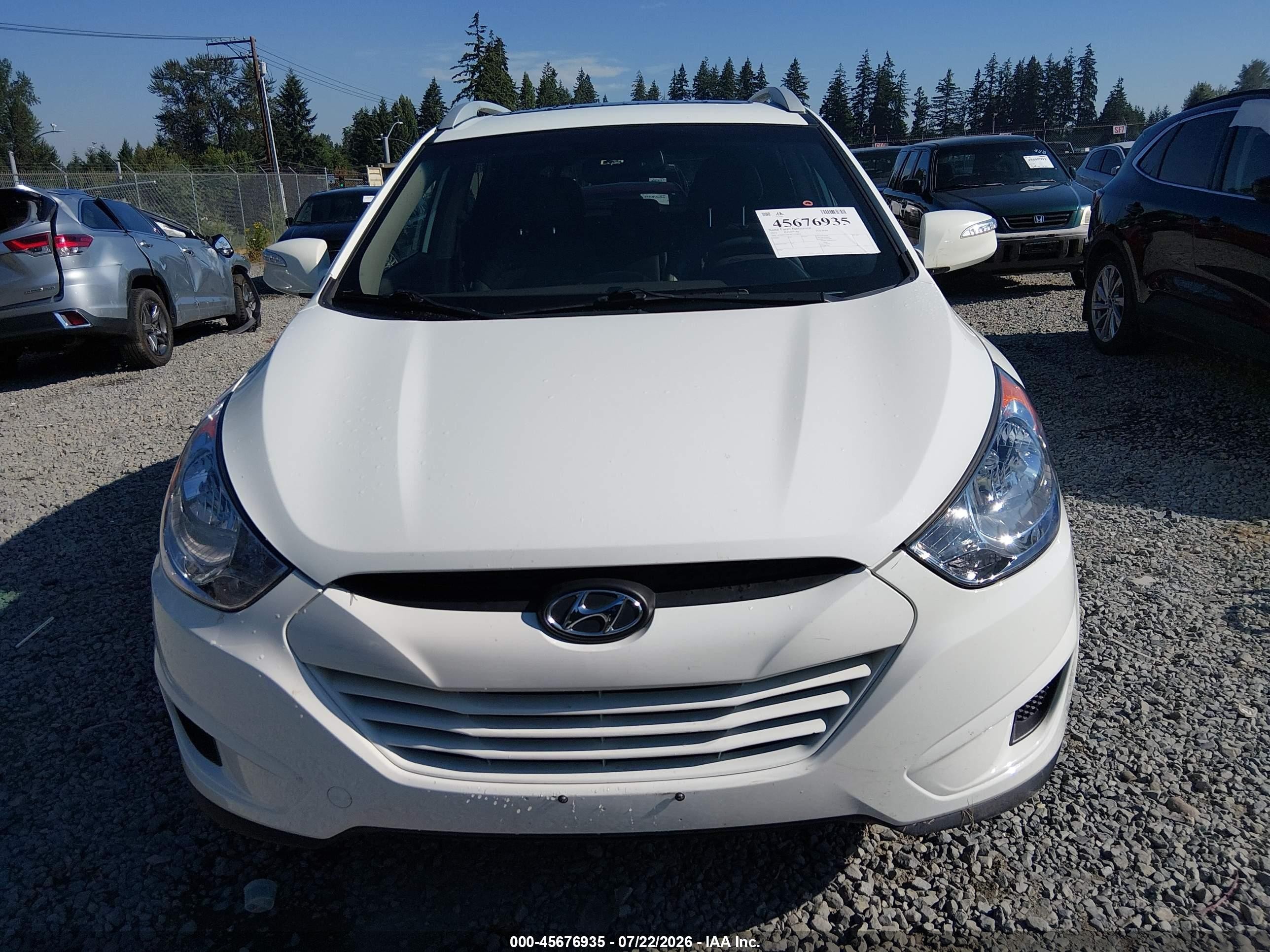 2012 Hyundai Tucson Gls White vin: KM8JUCAC8CU352853