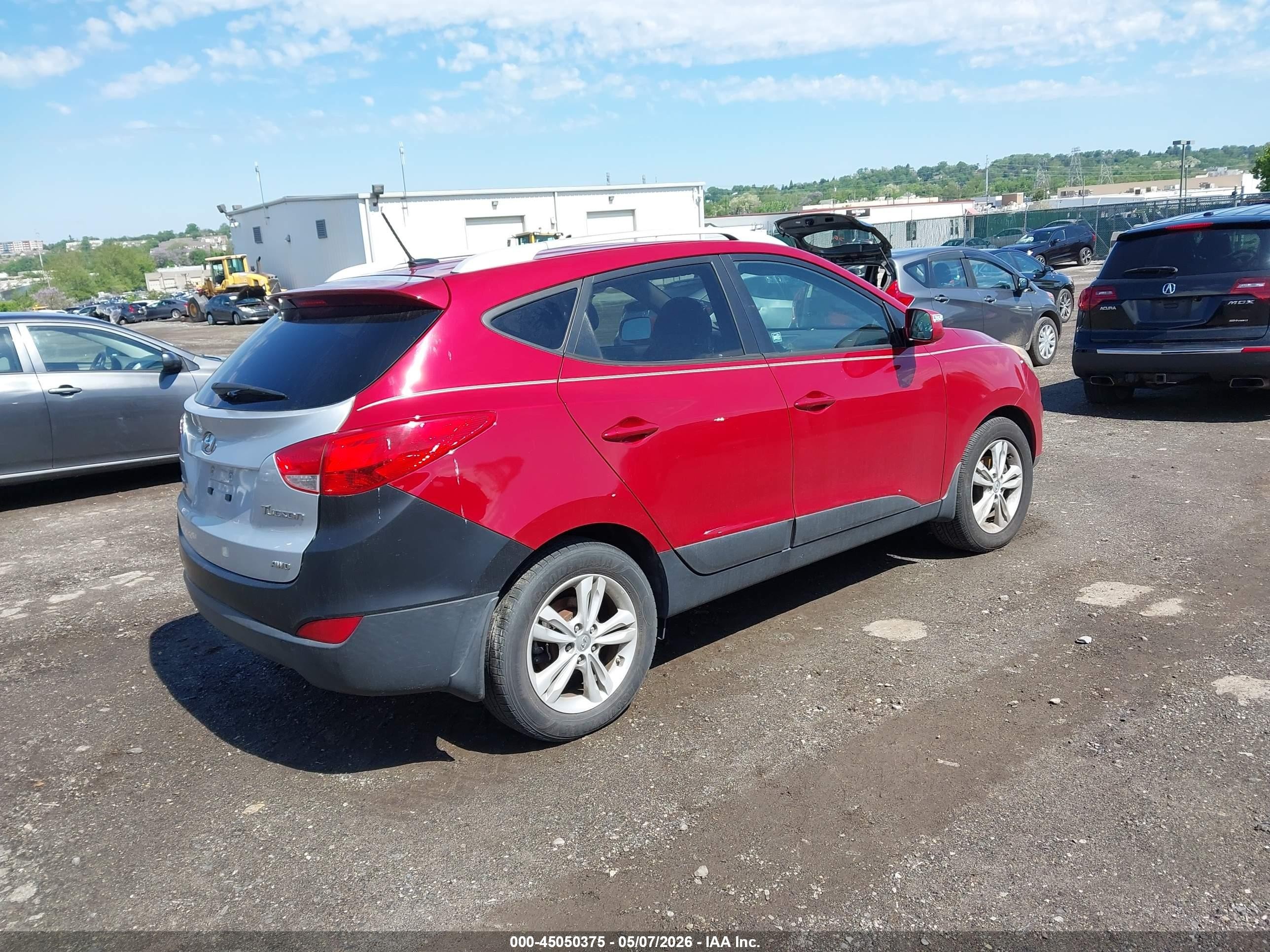 2012 Hyundai Tucson Gls Red vin: KM8JUCAC8CU452175