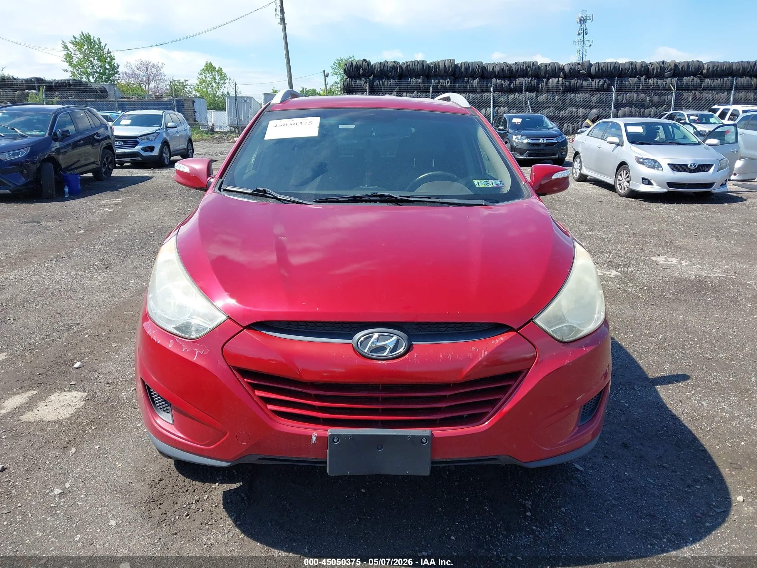 2012 Hyundai Tucson Gls Red vin: KM8JUCAC8CU452175
