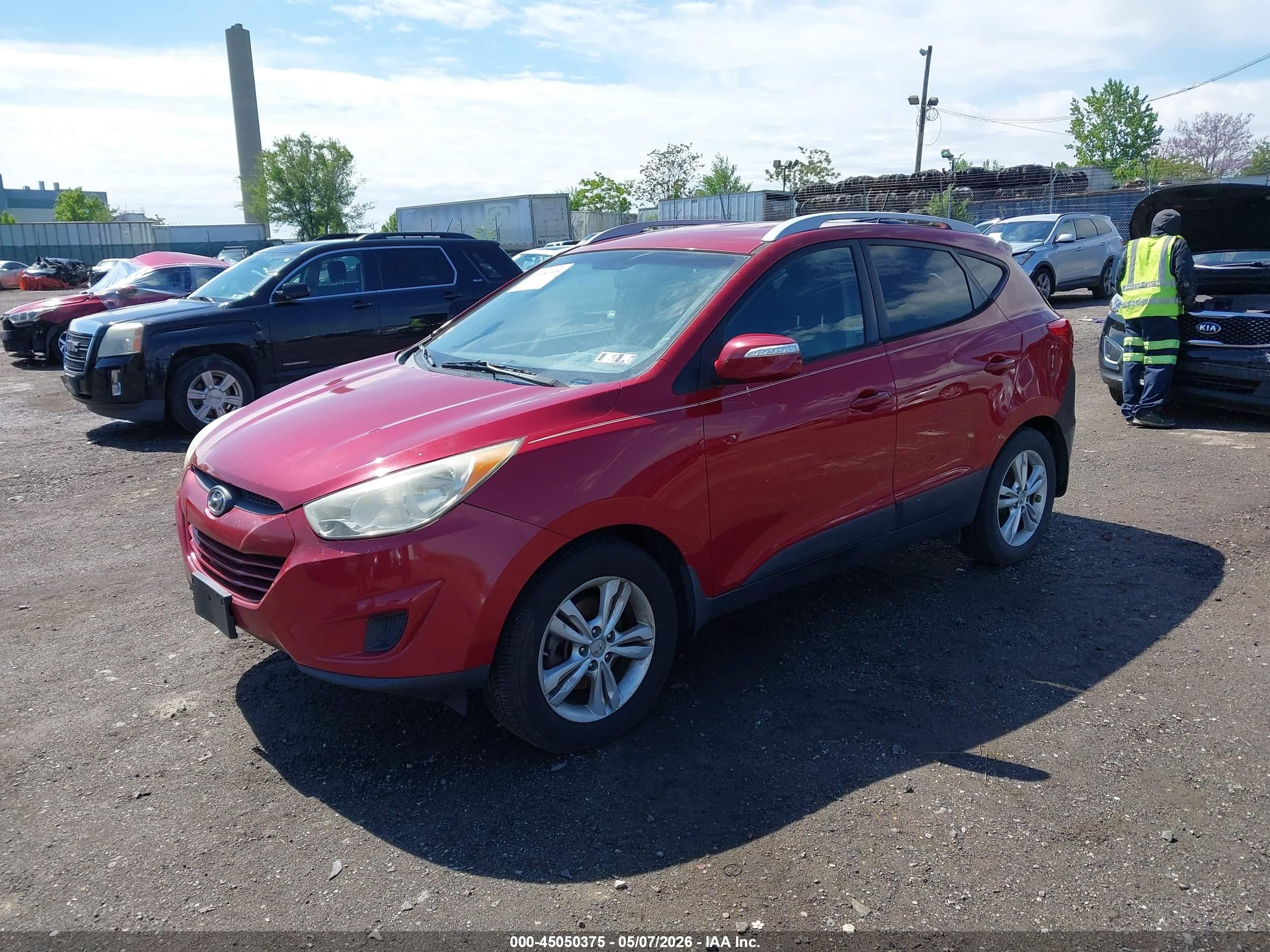 2012 Hyundai Tucson Gls Red vin: KM8JUCAC8CU452175