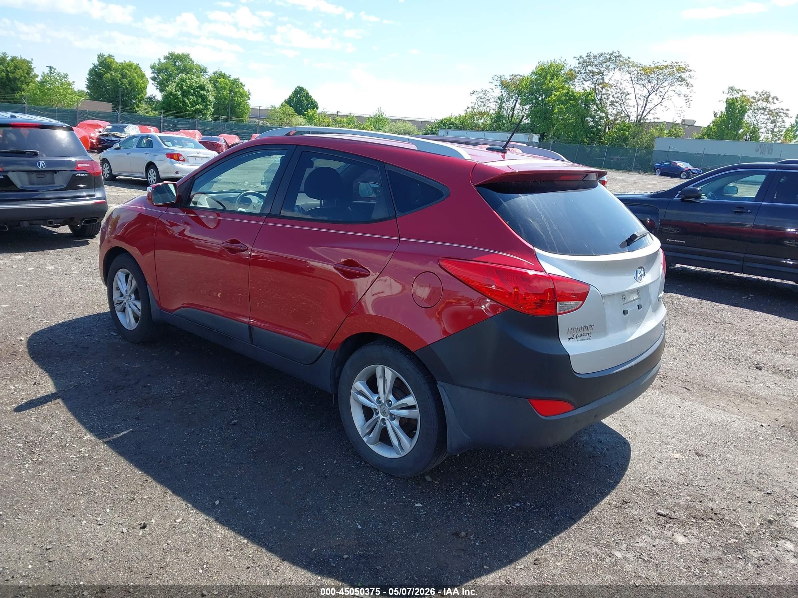 2012 Hyundai Tucson Gls Red vin: KM8JUCAC8CU452175