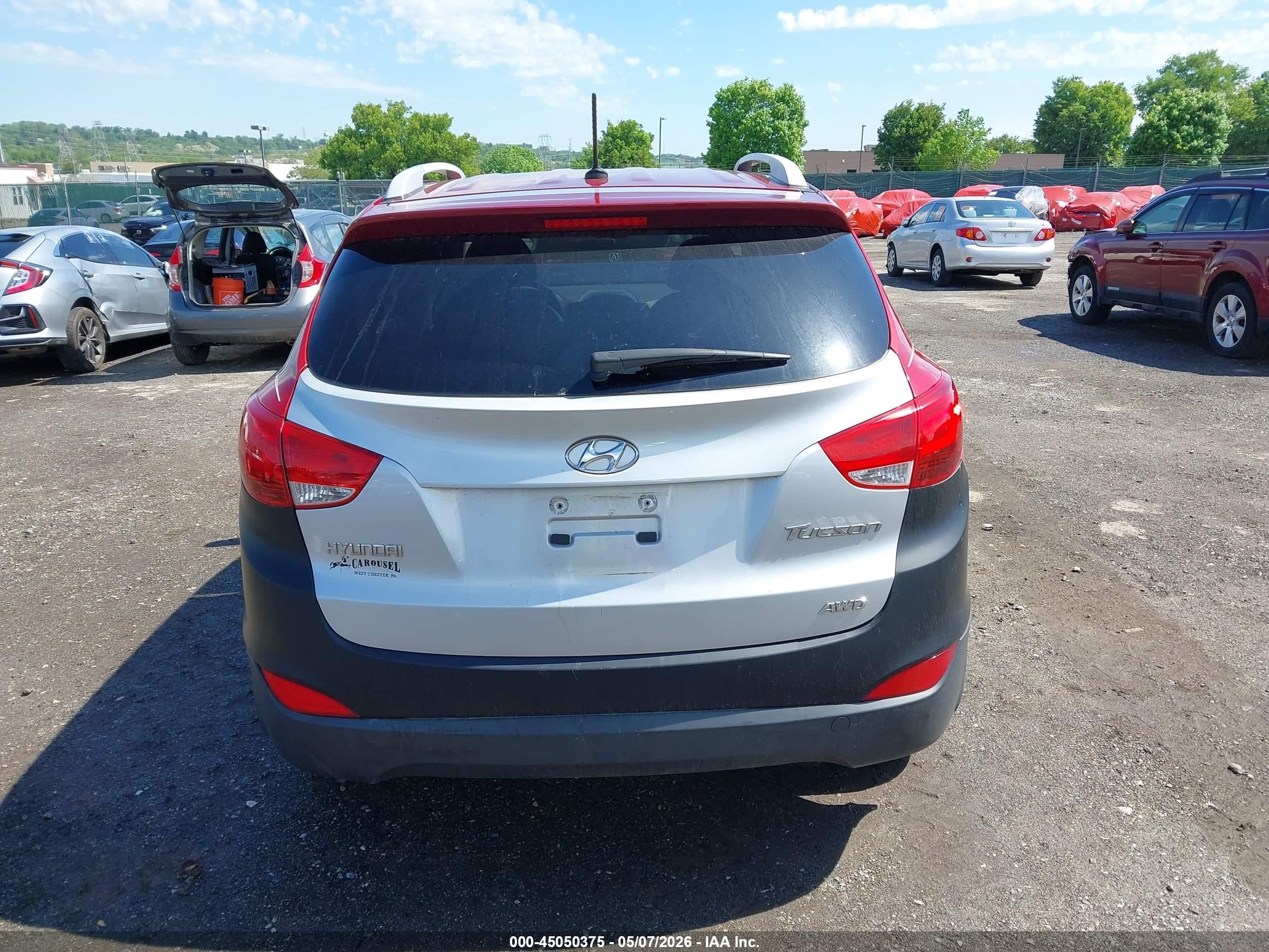 2012 Hyundai Tucson Gls Red vin: KM8JUCAC8CU452175