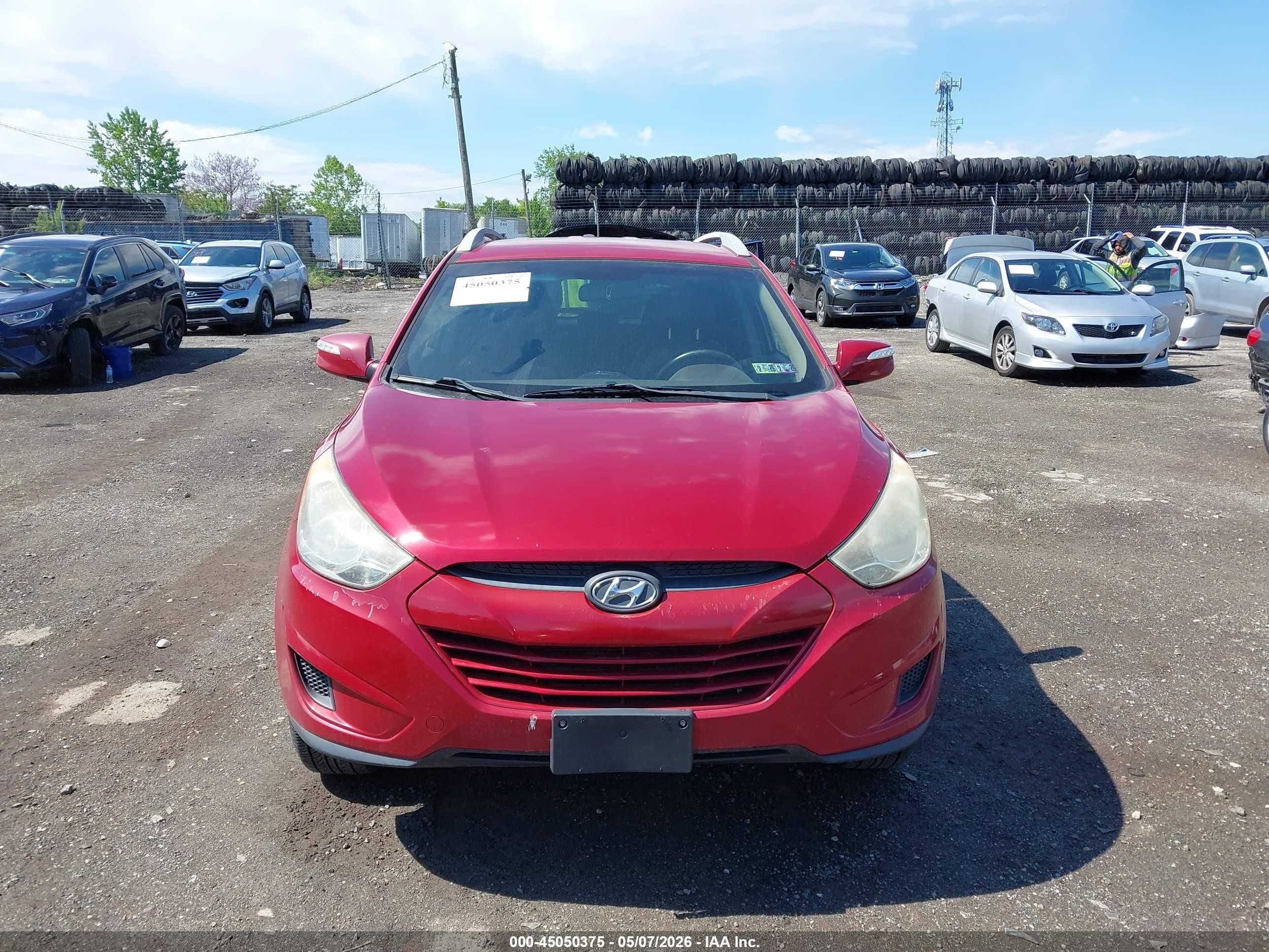 2012 Hyundai Tucson Gls Red vin: KM8JUCAC8CU452175
