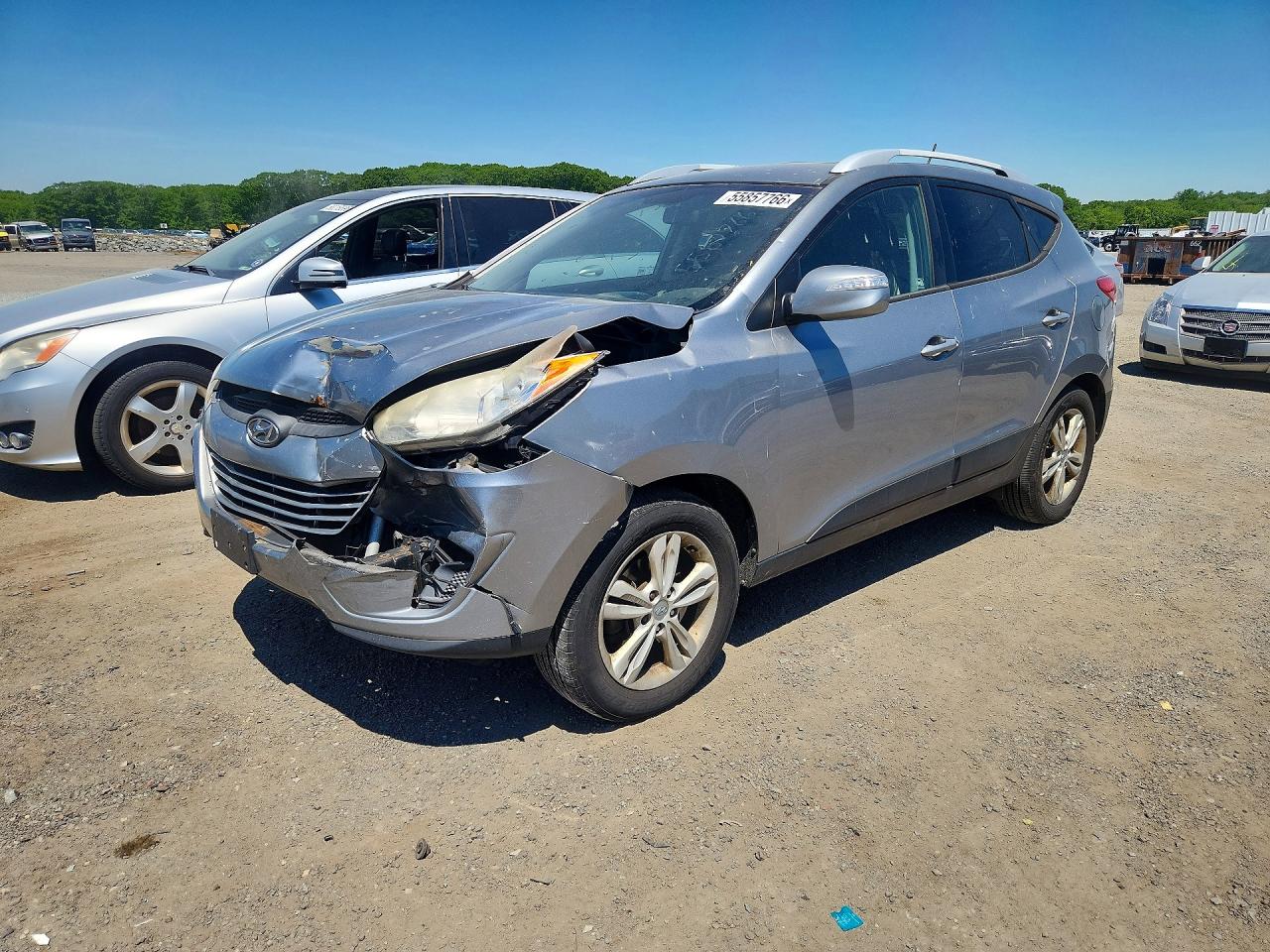 2012 Hyundai Tucson Gls Silver vin: KM8JUCAC8CU466741