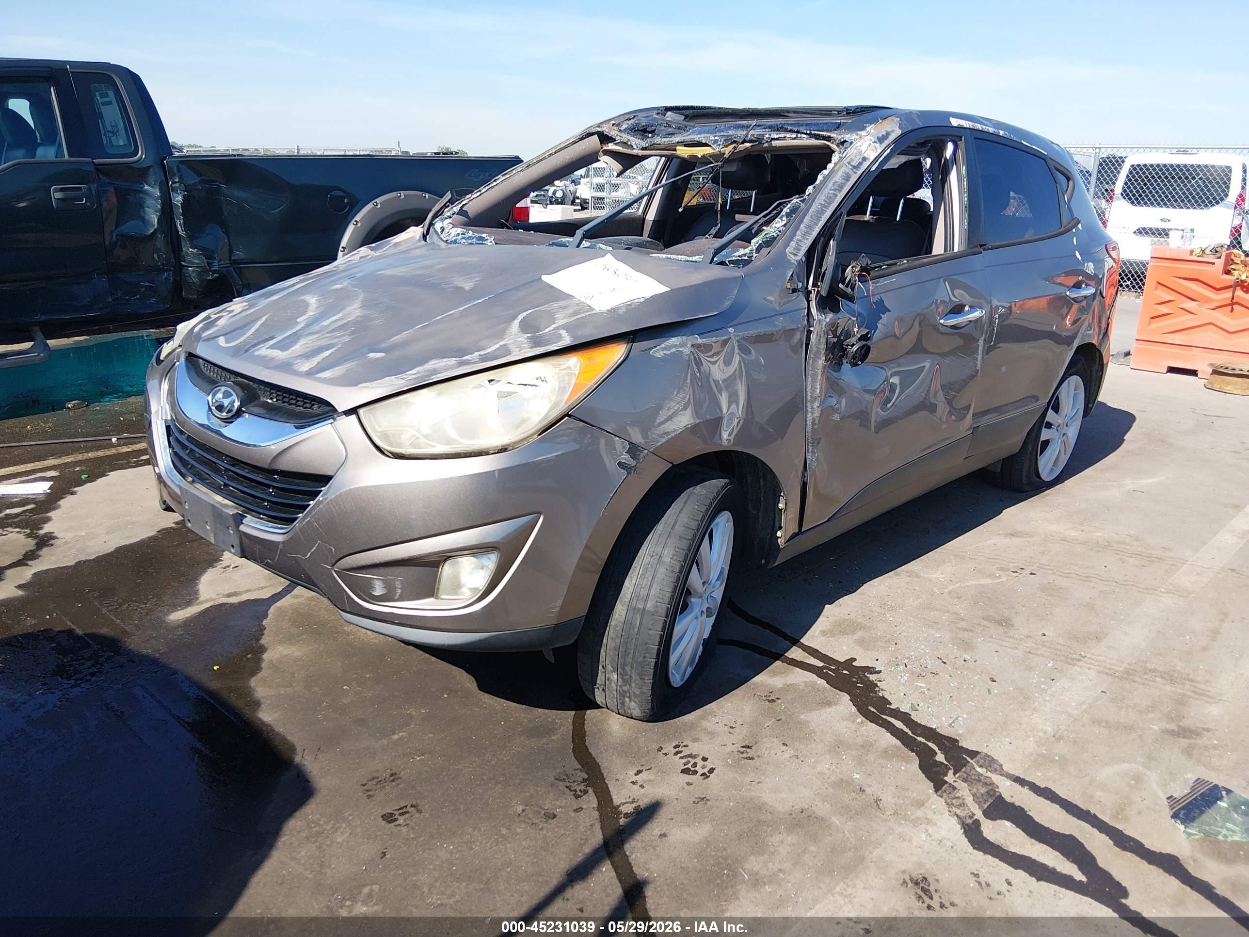2012 Hyundai Tucson Limited Brown vin: KM8JUCAC8CU538005