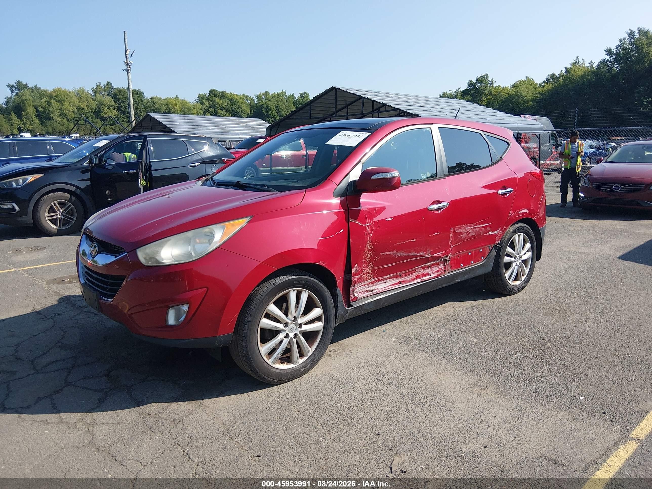 2012 Hyundai Tucson Limited Red vin: KM8JUCAC8CU545424