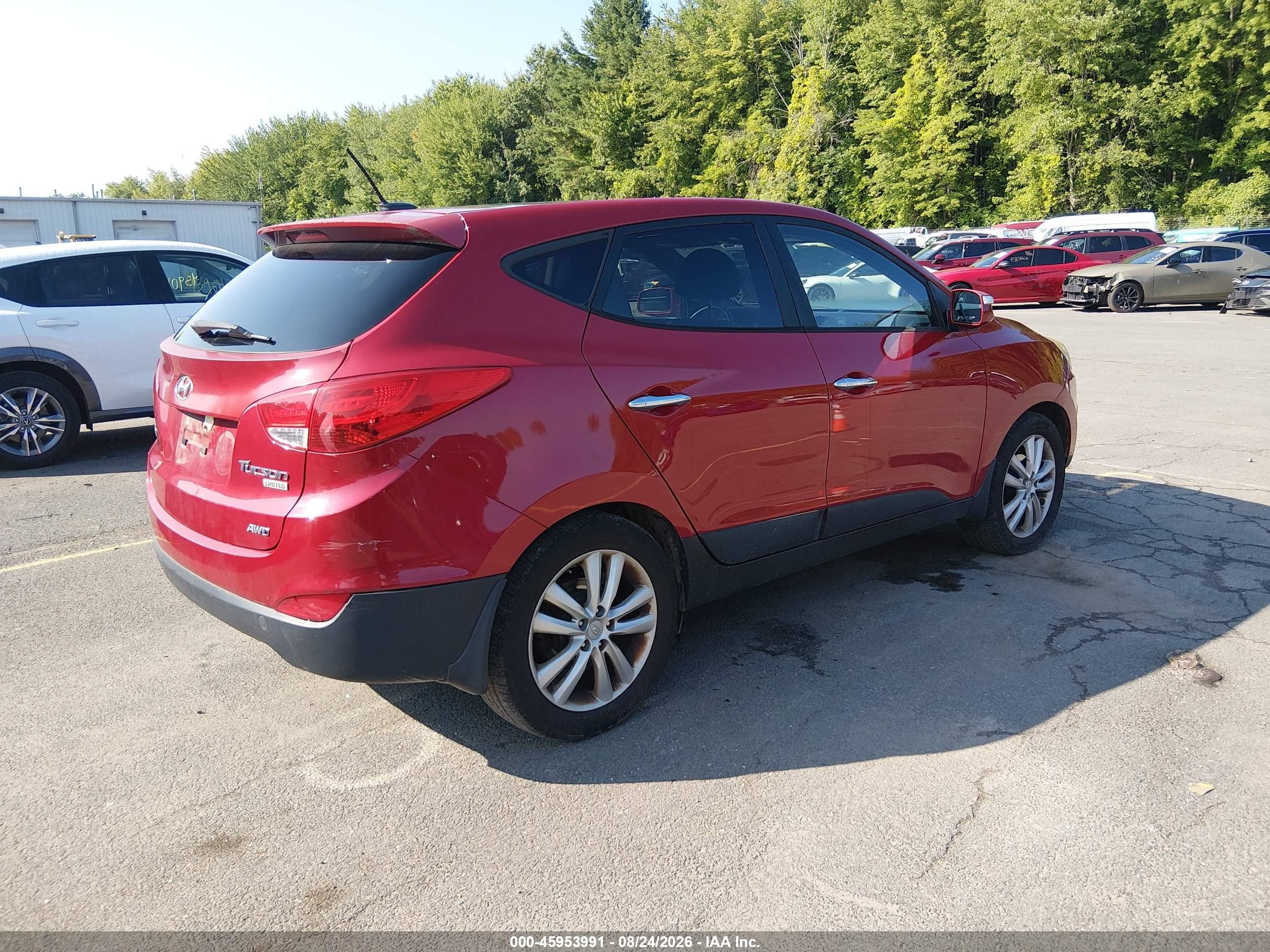 2012 Hyundai Tucson Limited Red vin: KM8JUCAC8CU545424