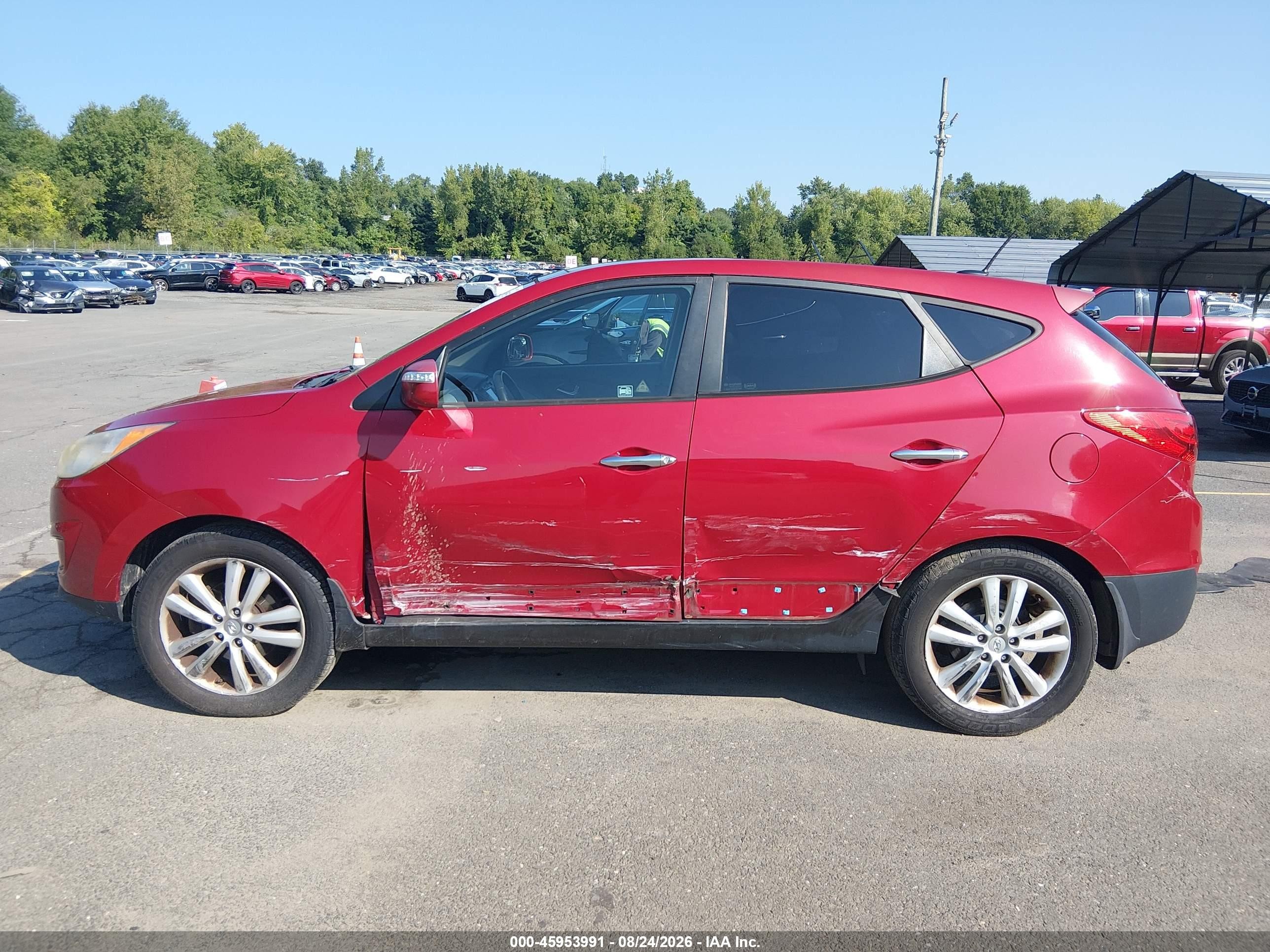 2012 Hyundai Tucson Limited Red vin: KM8JUCAC8CU545424