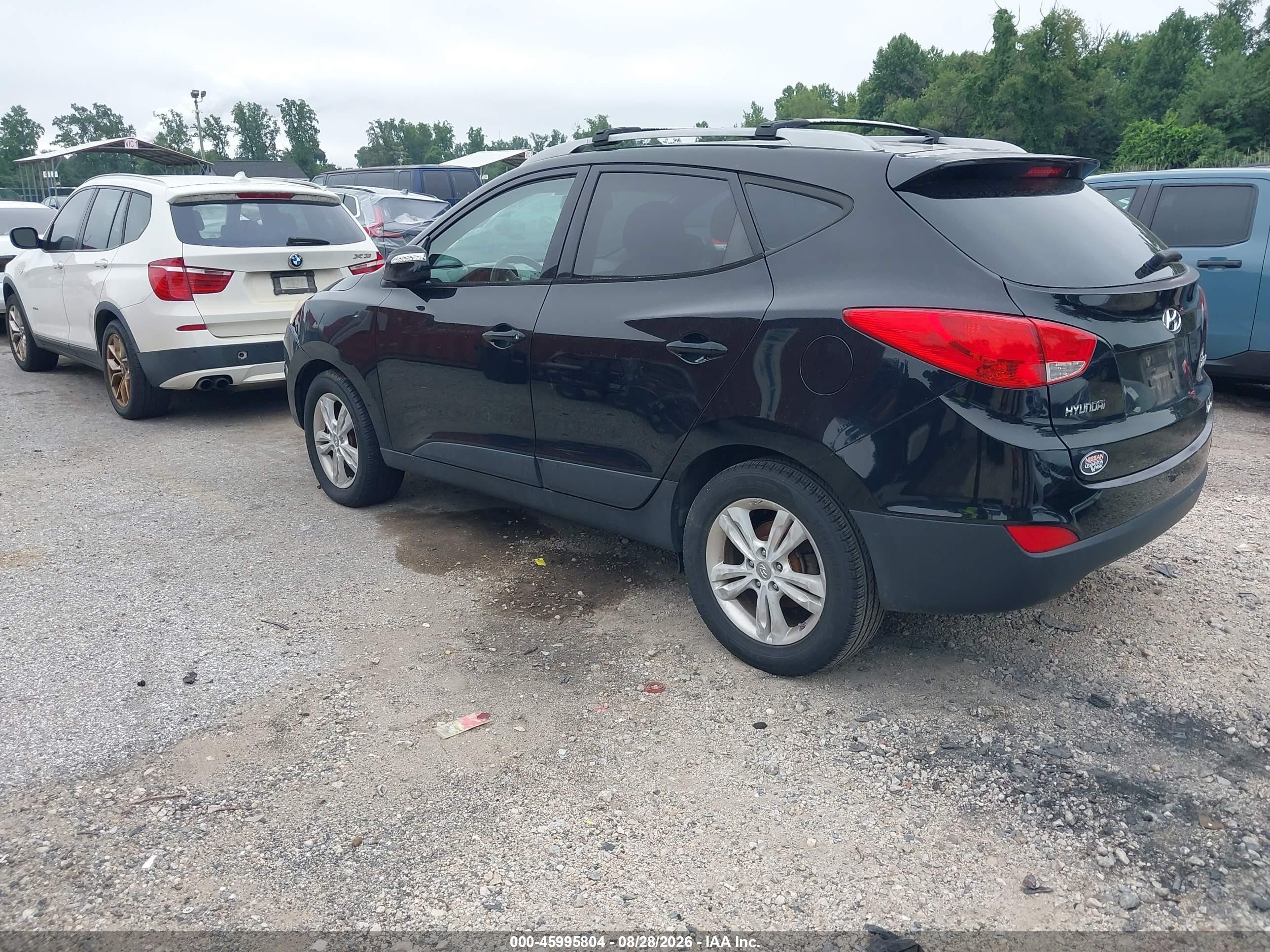 2012 Hyundai Tucson Gls Black vin: KM8JUCAC9CU350836