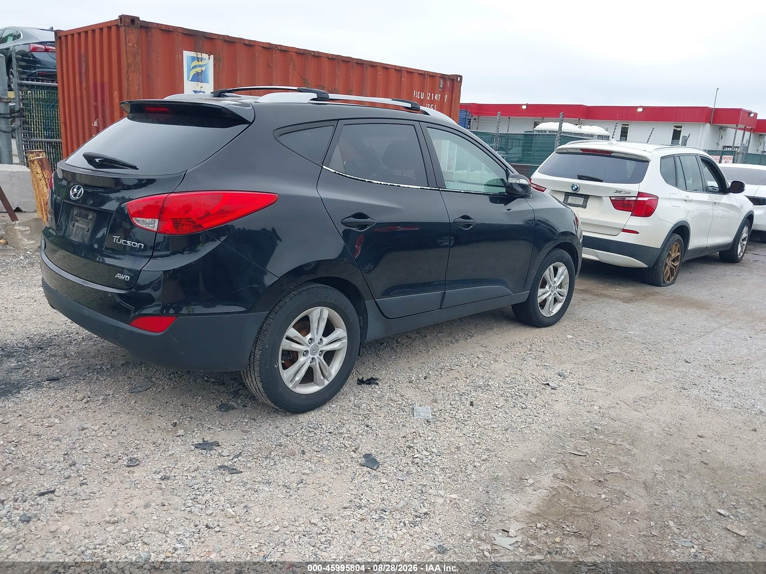 2012 Hyundai Tucson Gls Black vin: KM8JUCAC9CU350836