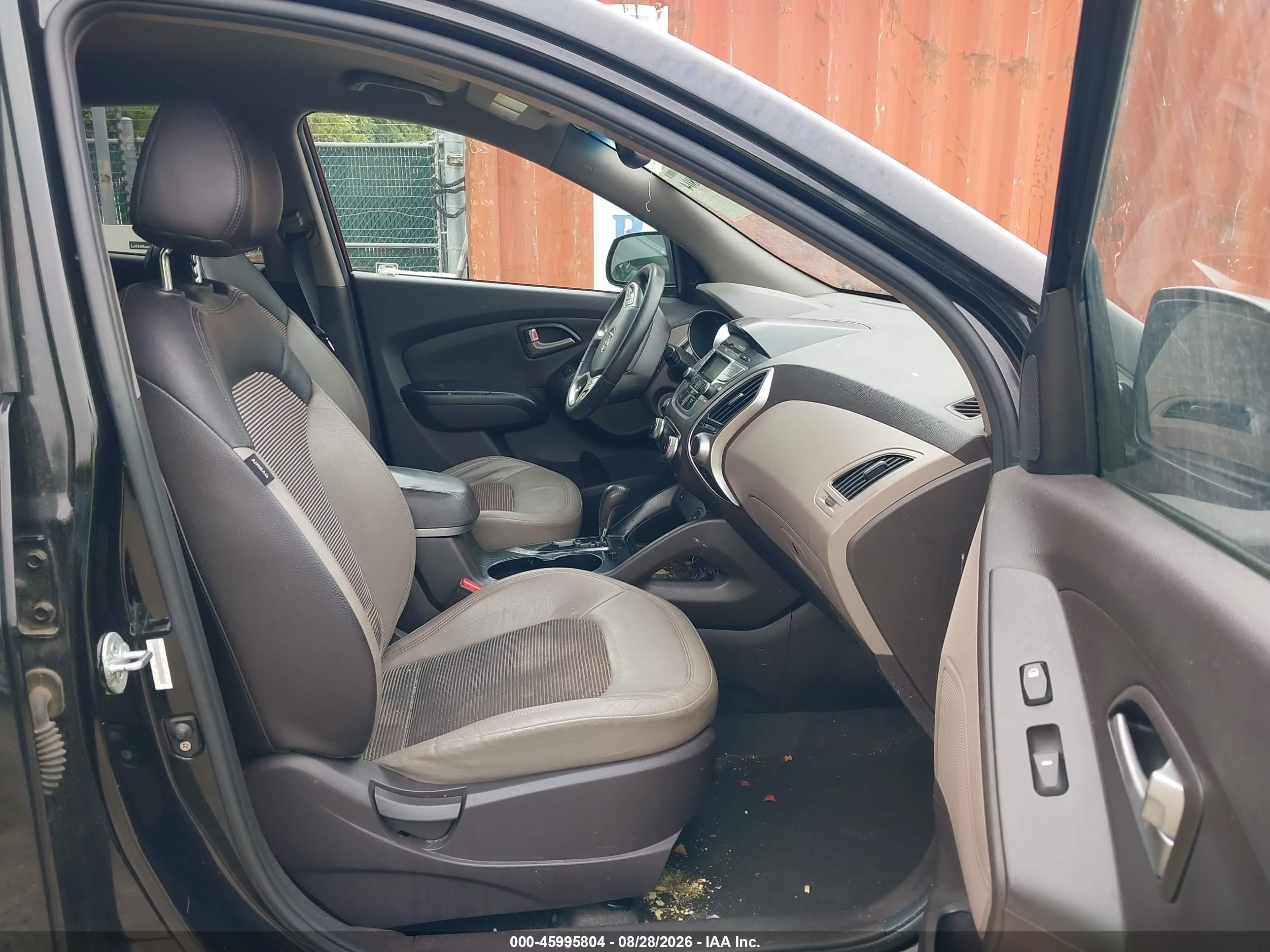 2012 Hyundai Tucson Gls Black vin: KM8JUCAC9CU350836