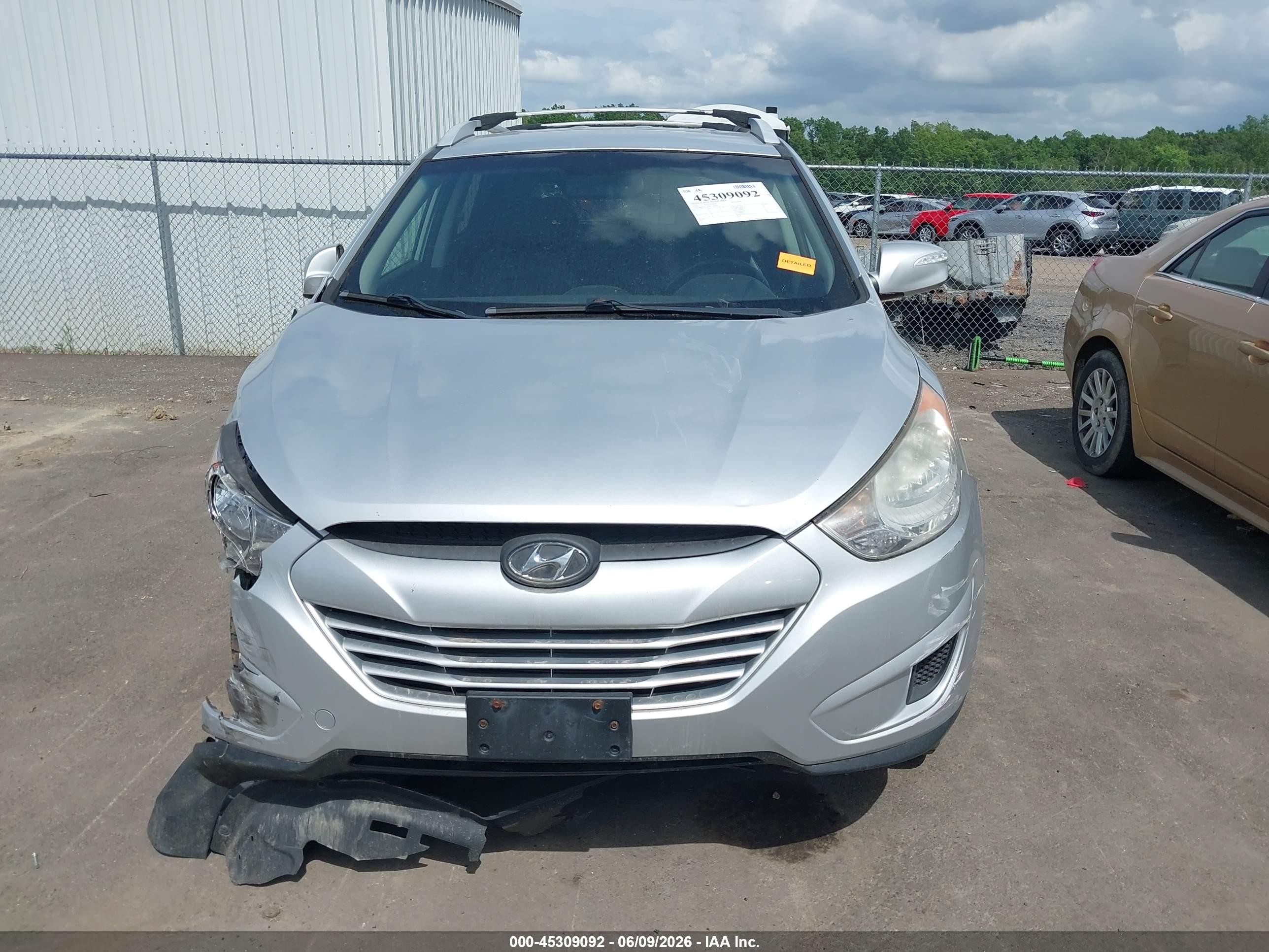 2012 Hyundai Tucson Gls Silver vin: KM8JUCAC9CU396666