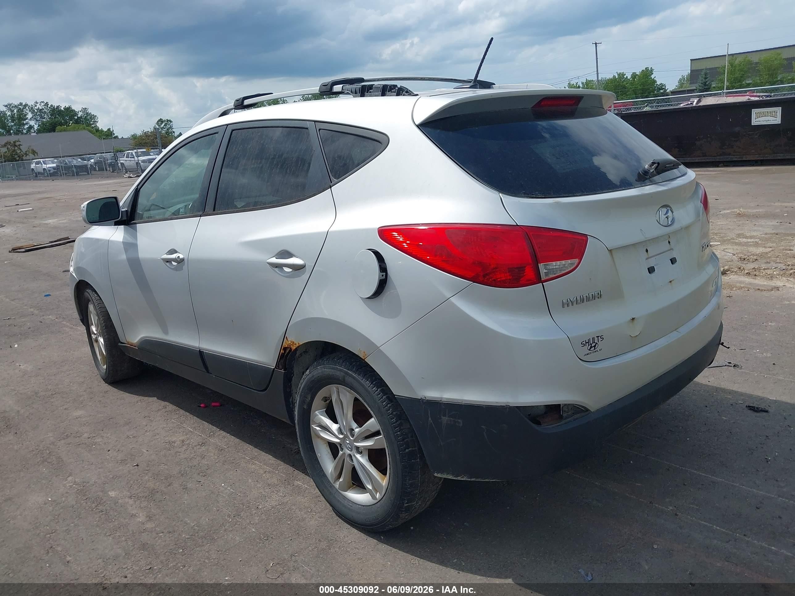 2012 Hyundai Tucson Gls Silver vin: KM8JUCAC9CU396666