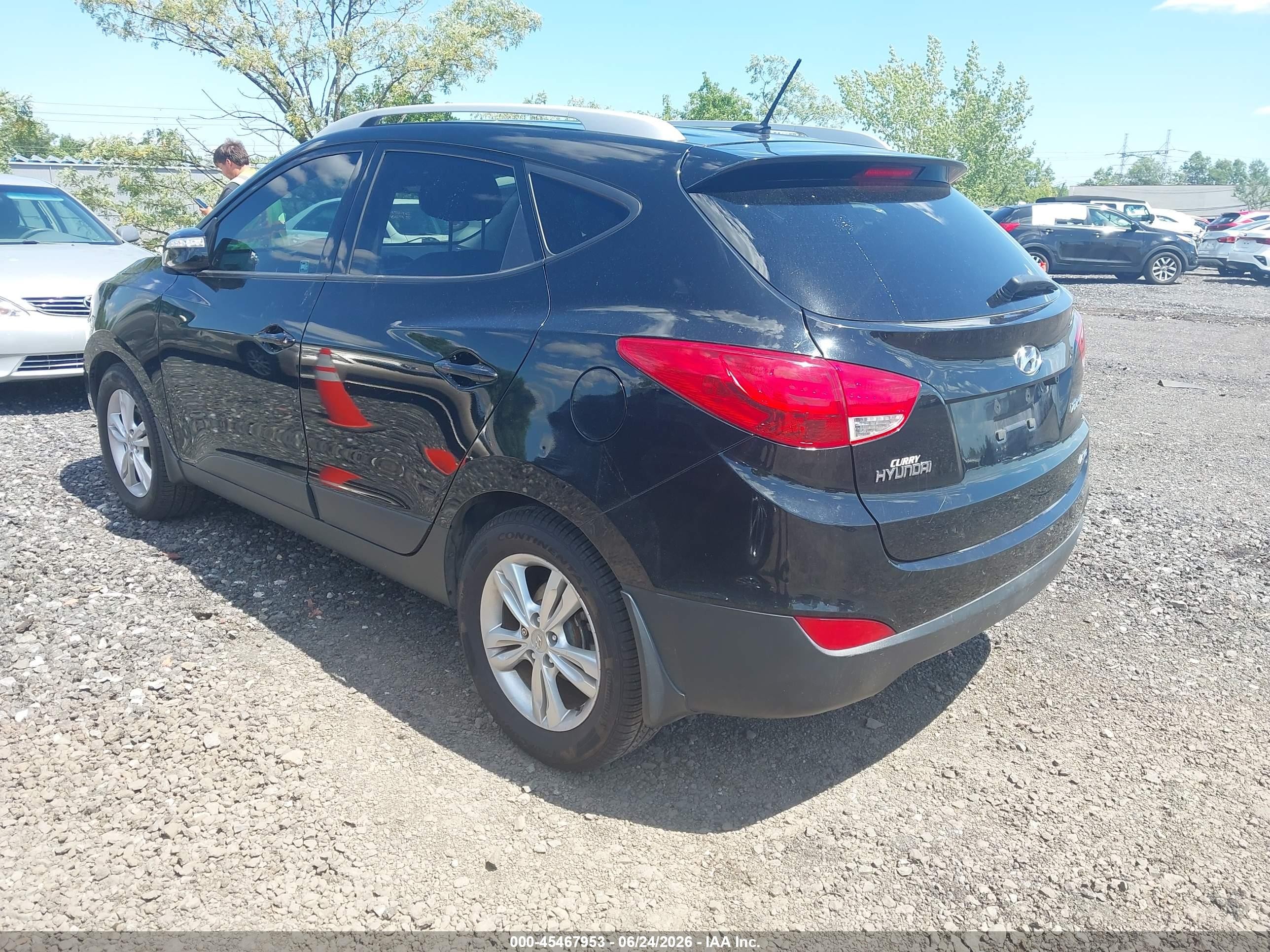 2012 Hyundai Tucson Gls Black vin: KM8JUCAC9CU452203