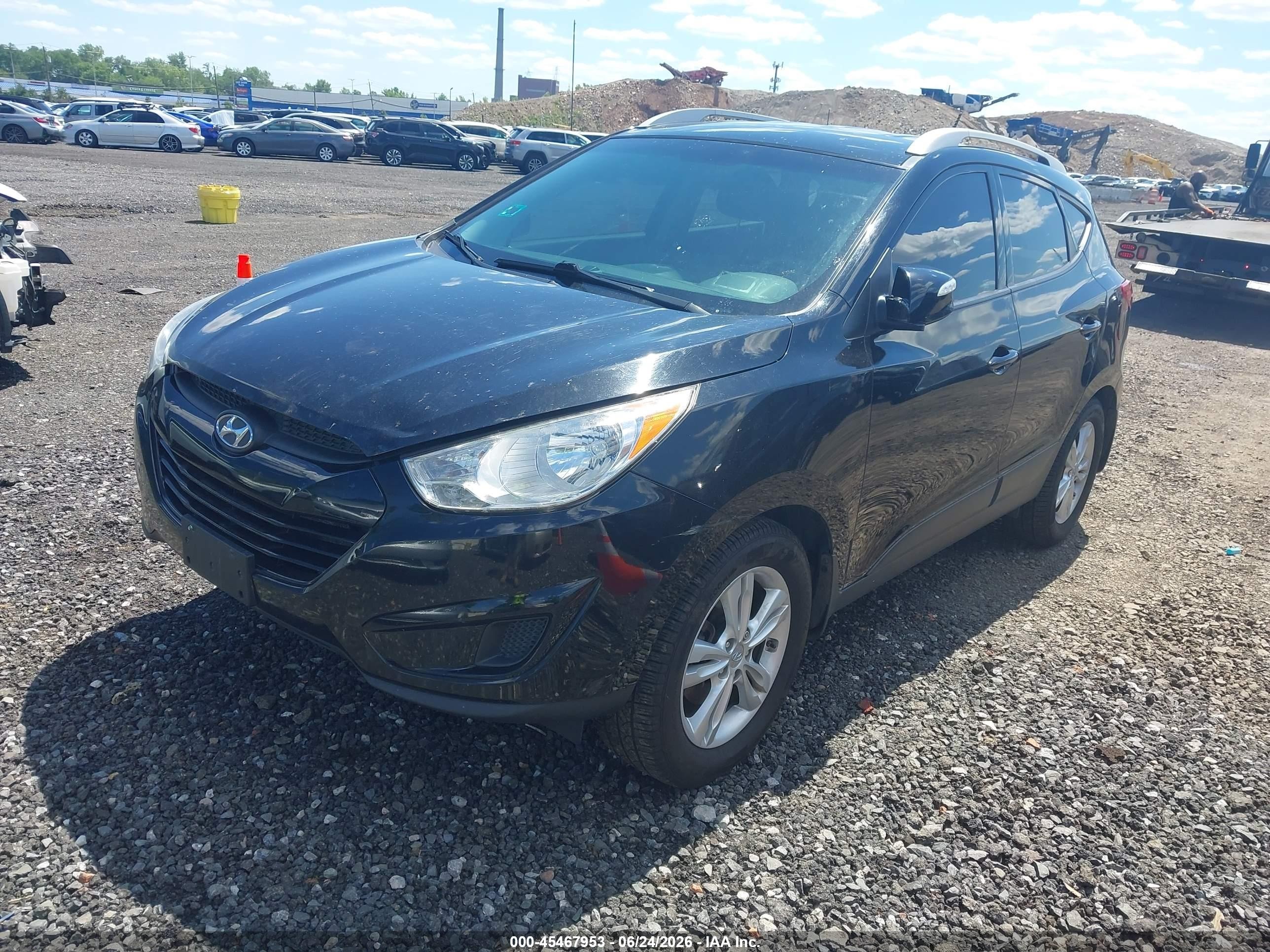 2012 Hyundai Tucson Gls Black vin: KM8JUCAC9CU452203