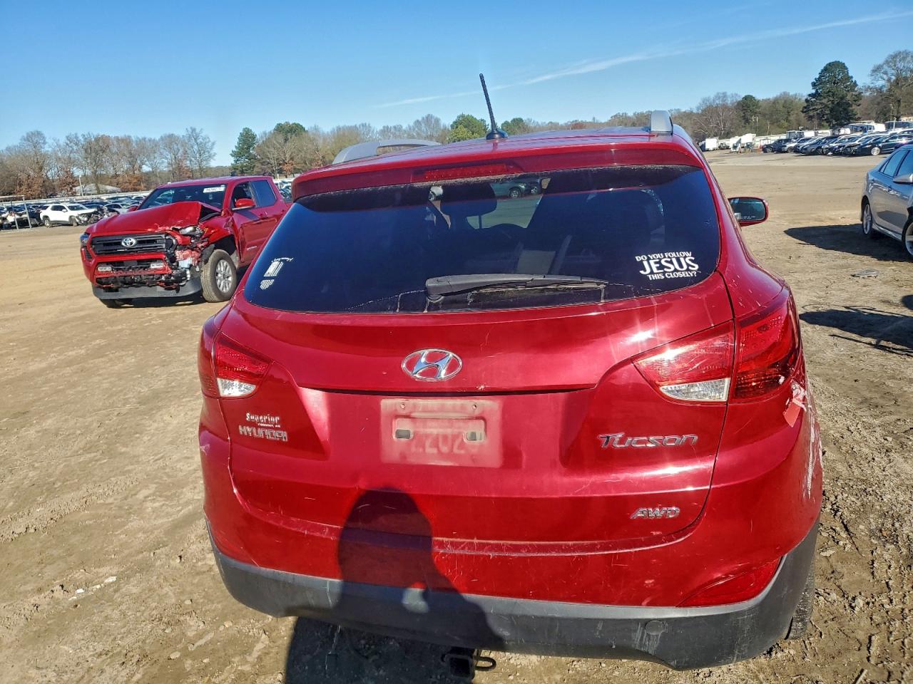 2013 Hyundai Tucson Gls Red vin: KM8JUCAC9DU584282