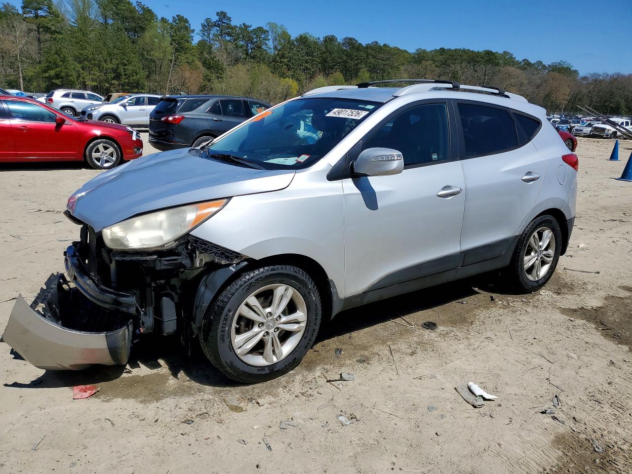 2013 Hyundai Tucson Gls Silver vin: KM8JUCAC9DU593791