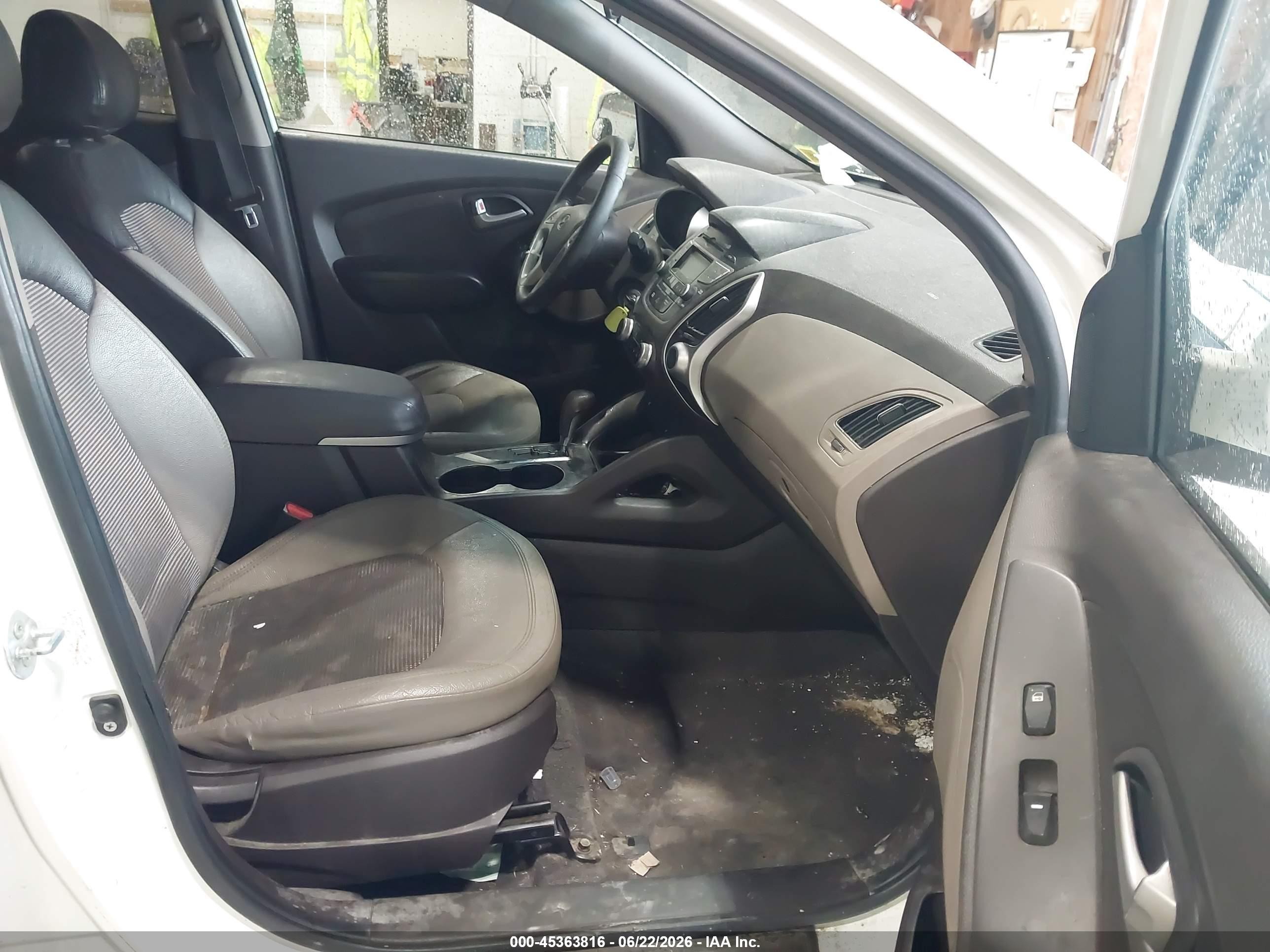2013 Hyundai Tucson Gls White vin: KM8JUCAC9DU696788