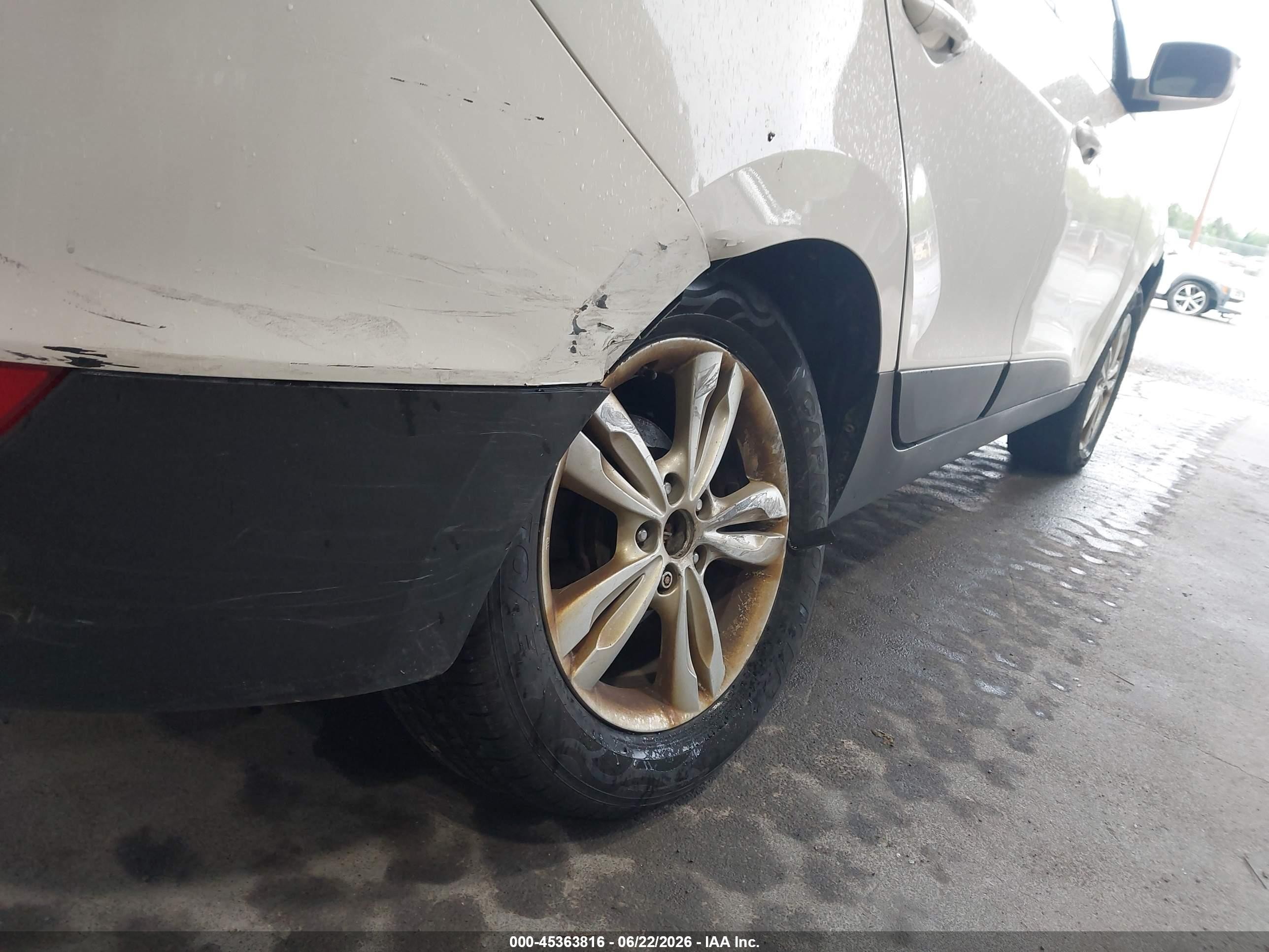 2013 Hyundai Tucson Gls White vin: KM8JUCAC9DU696788