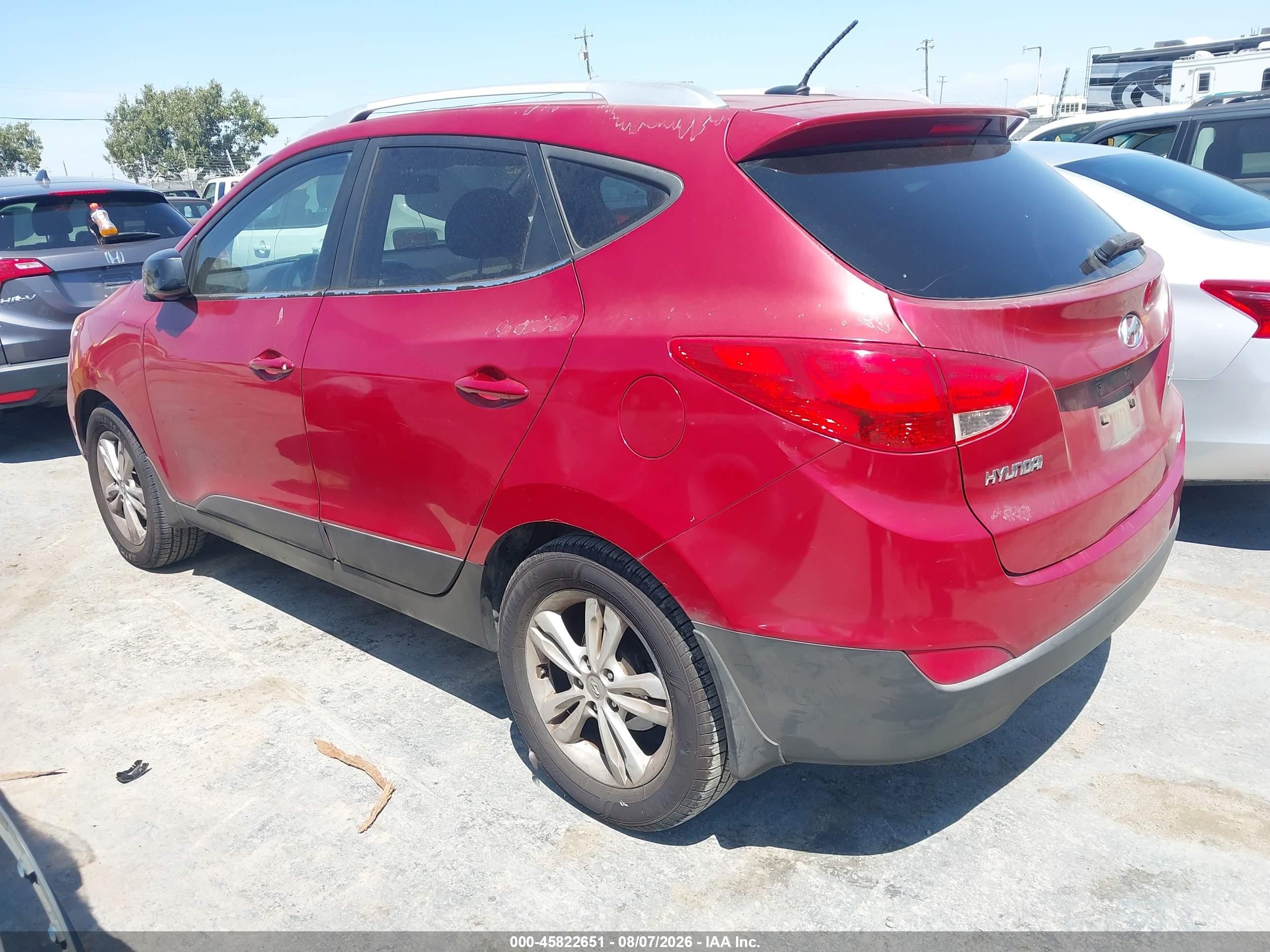 2010 Hyundai Tucson Gls Red vin: KM8JUCACXAU099256