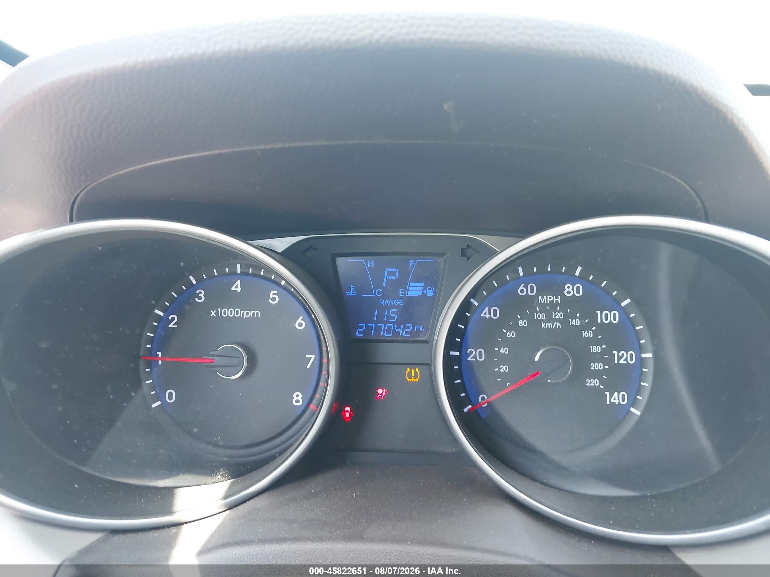 2010 Hyundai Tucson Gls Red vin: KM8JUCACXAU099256