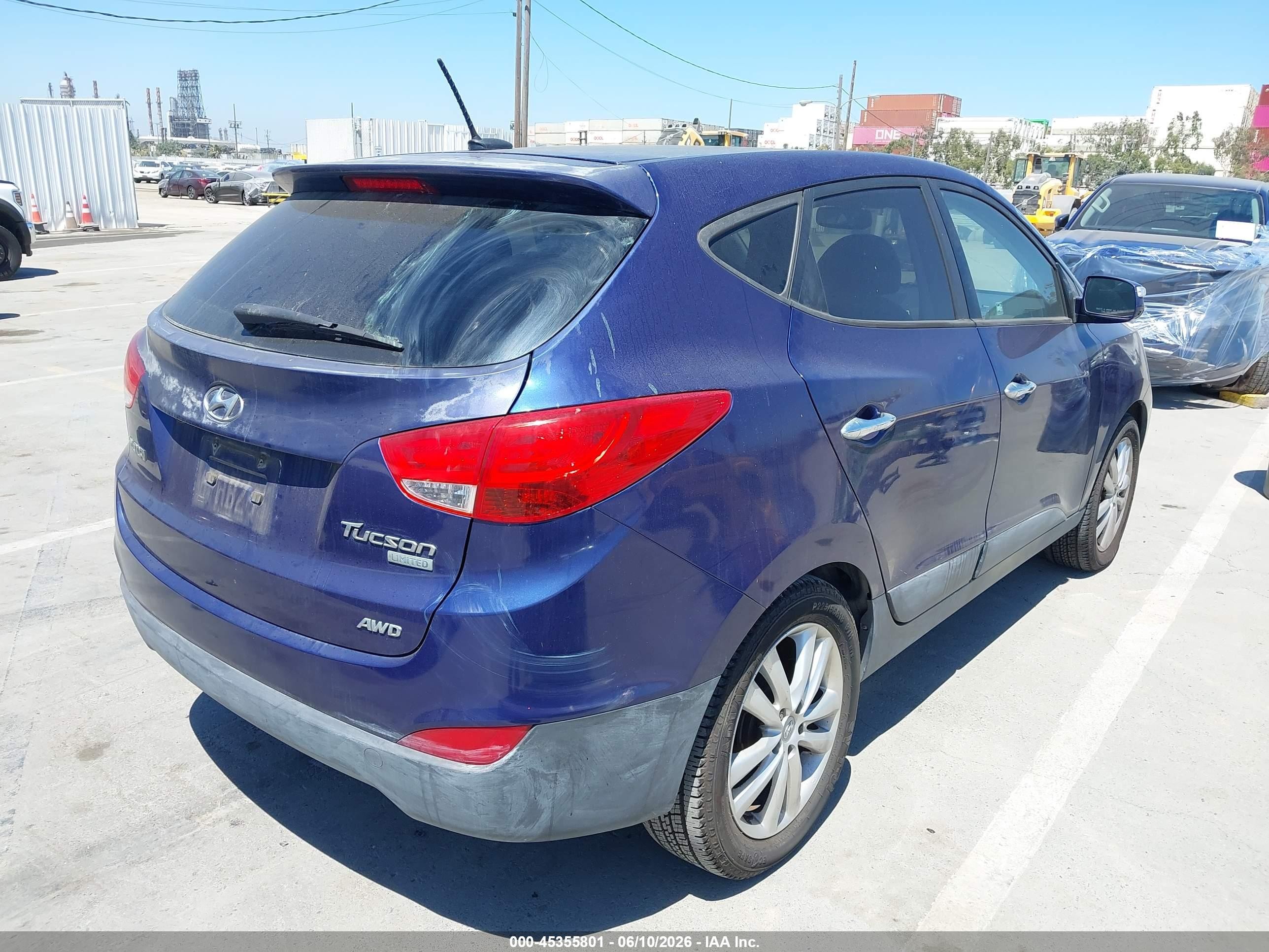 2011 Hyundai Tucson Limited Blue vin: KM8JUCACXBU141426