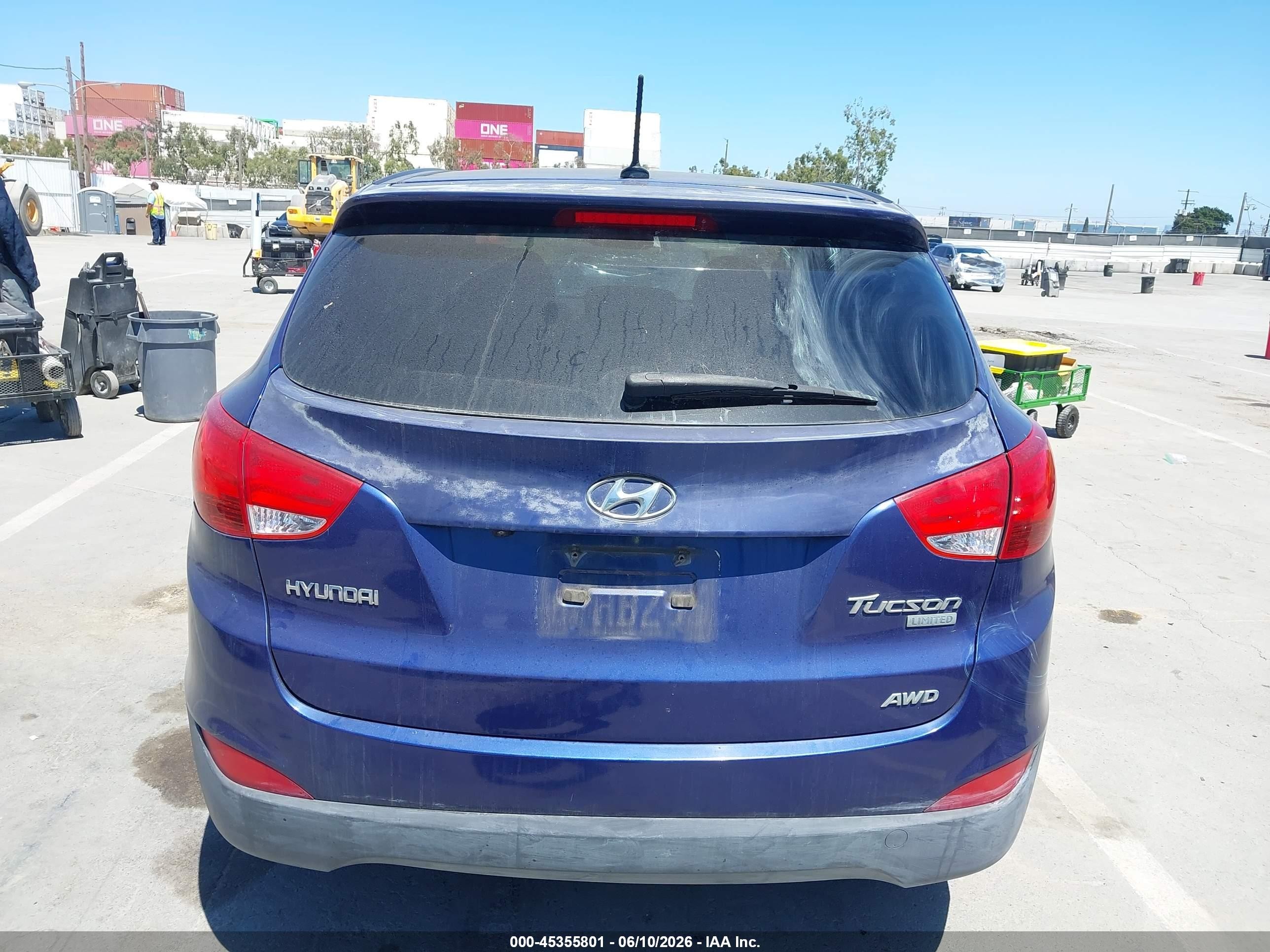 2011 Hyundai Tucson Limited Blue vin: KM8JUCACXBU141426