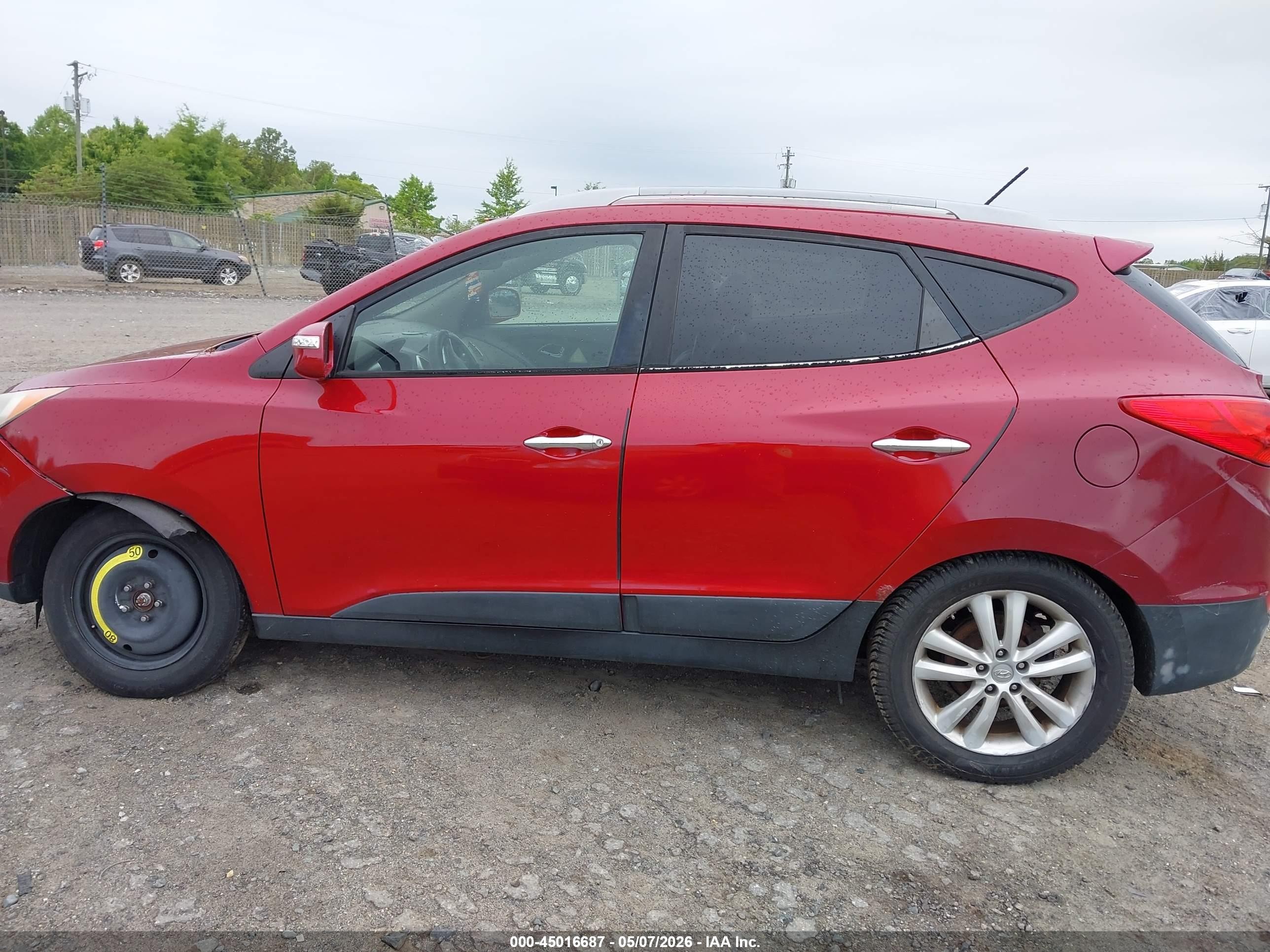 2011 Hyundai Tucson Limited Burgundy vin: KM8JUCACXBU311025