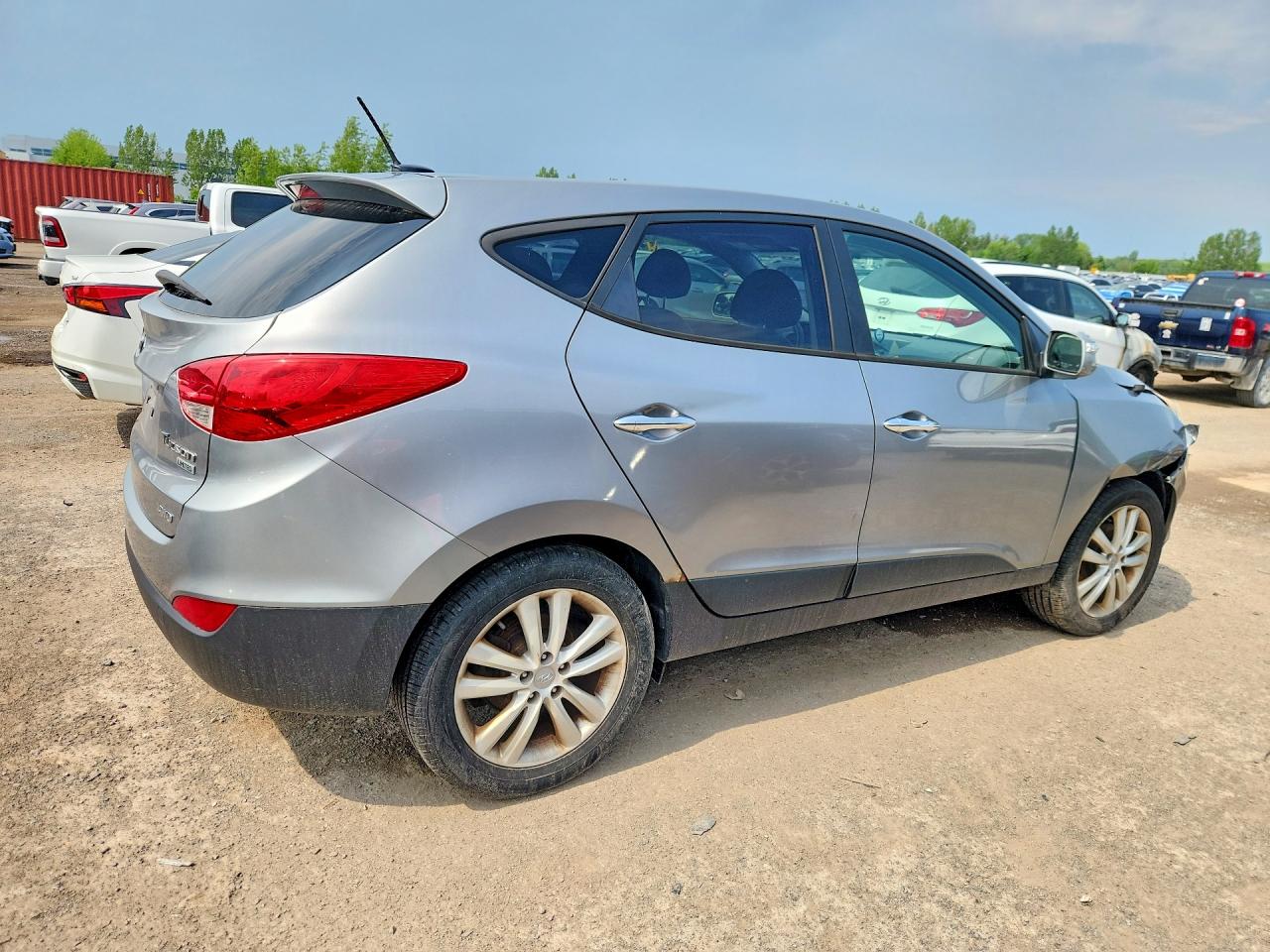 2012 Hyundai Tucson Gls Silver vin: KM8JUCACXCU423955