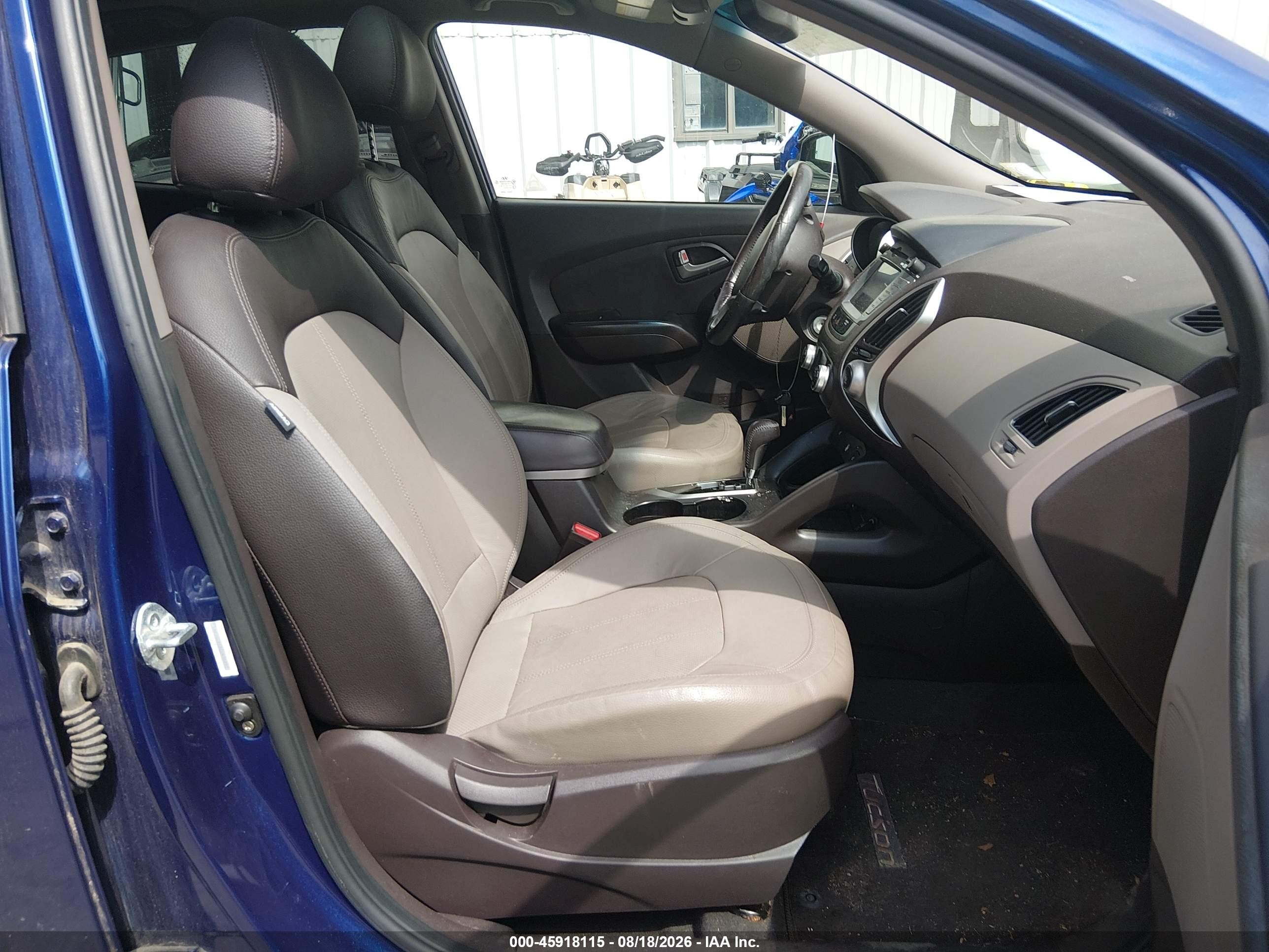 2012 Hyundai Tucson Limited Blue vin: KM8JUCACXCU436897