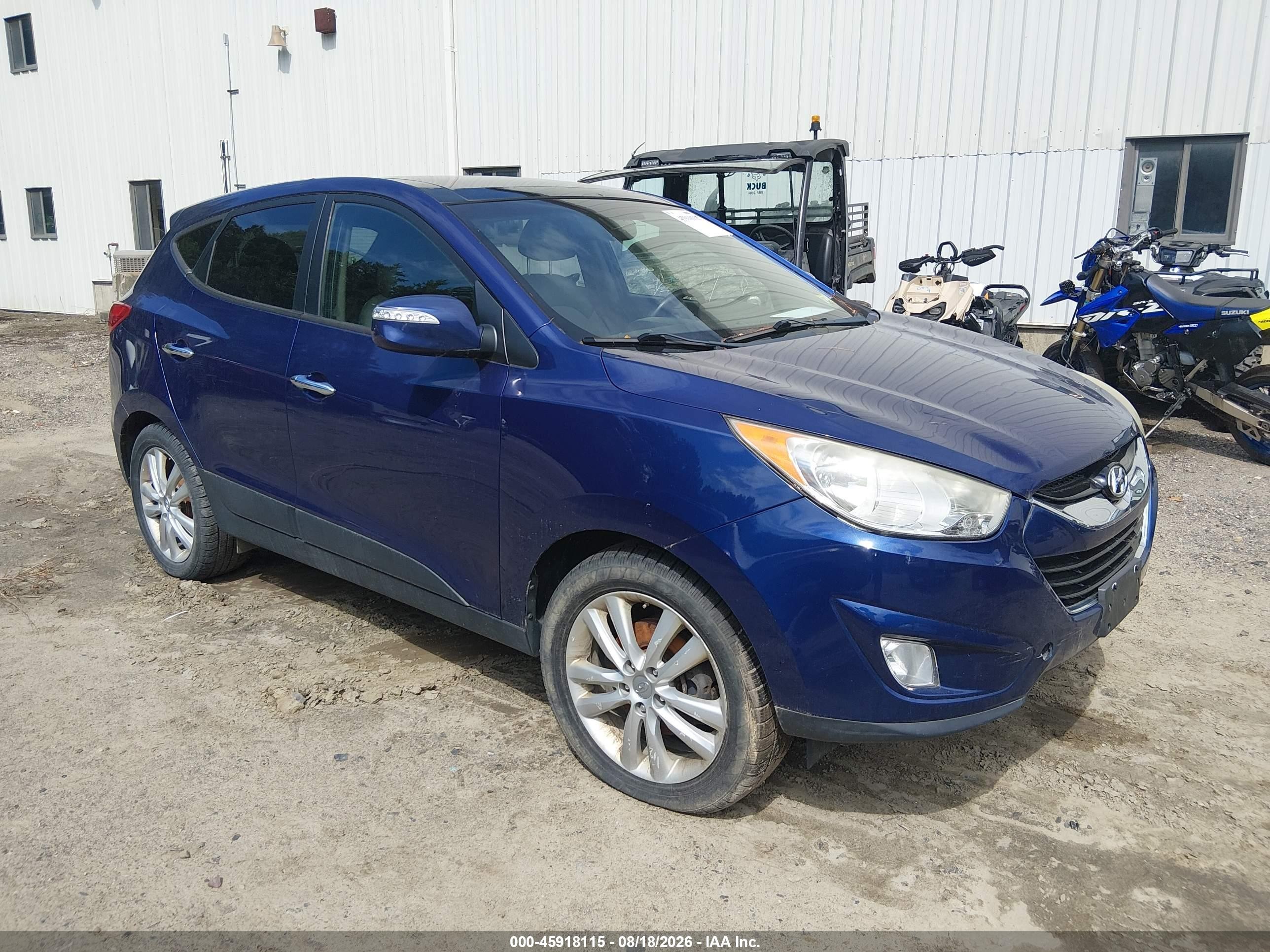 2012 Hyundai Tucson Limited Синий vin: KM8JUCACXCU436897
