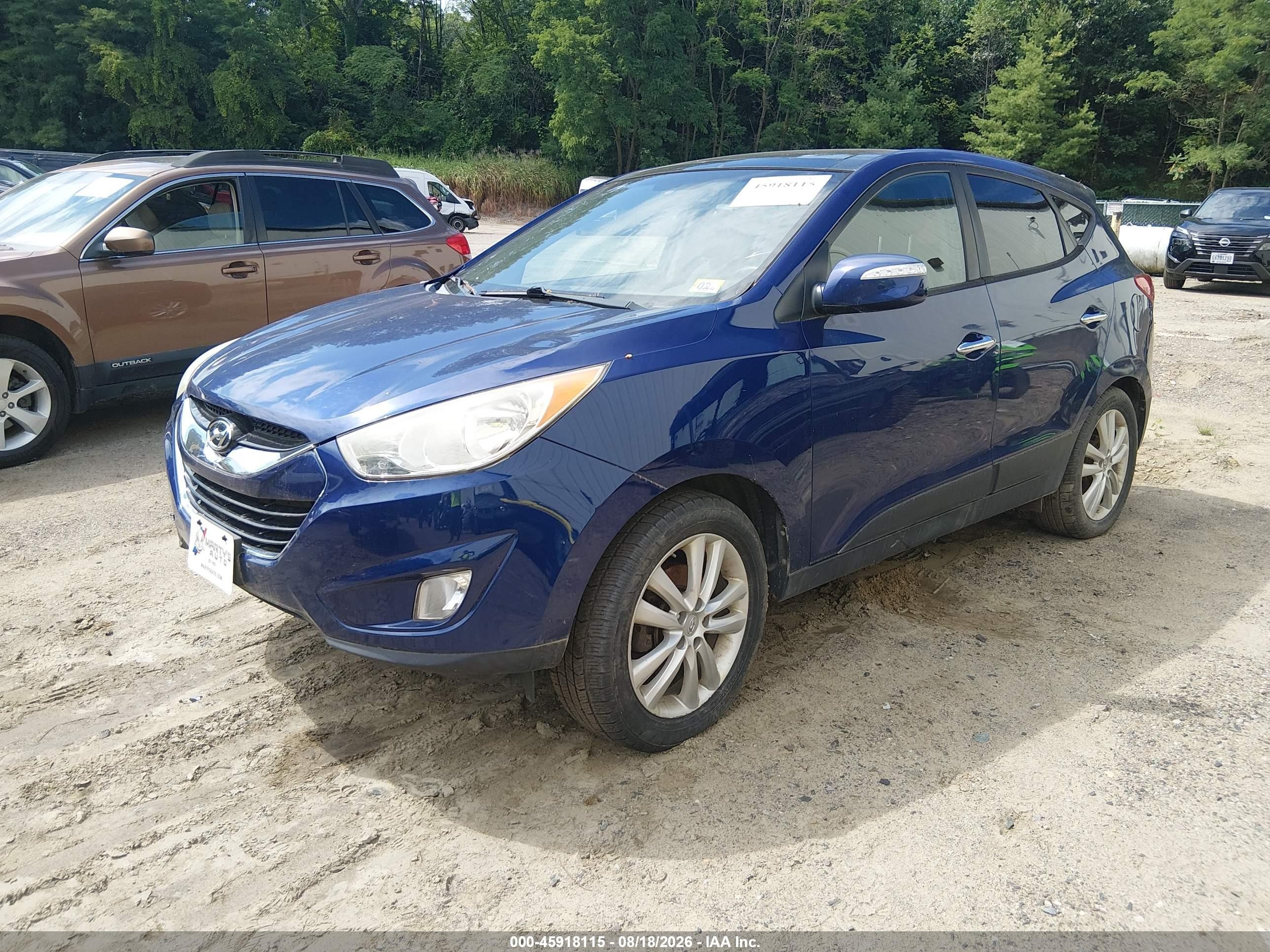 2012 Hyundai Tucson Limited Blue vin: KM8JUCACXCU436897